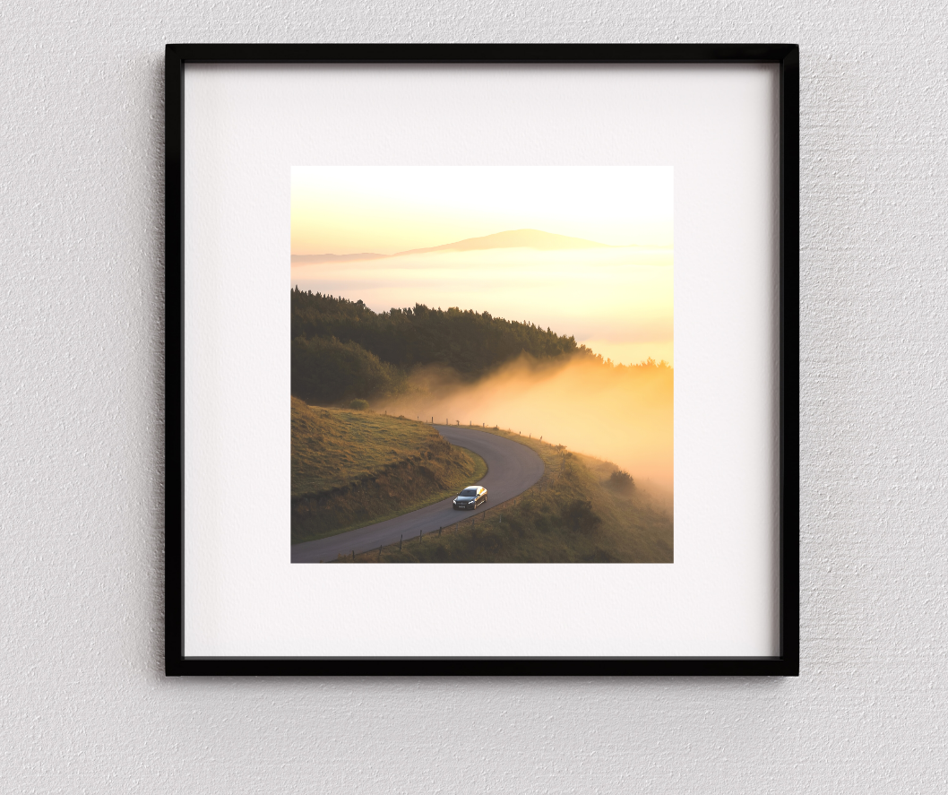 1 Asturias Landscape – Dreamy Spain Travel Decor "Golden Pathways" C