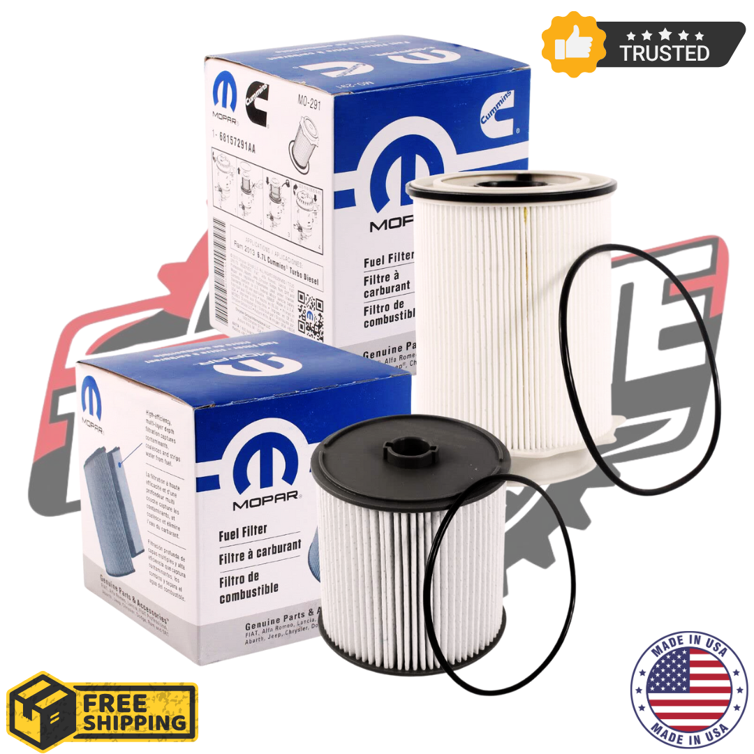 2019-2024 DODGE RAM 2500-5500 6.7L MOPAR FUEL FILTERS 68157291AA, 68436631AA KIT OEM