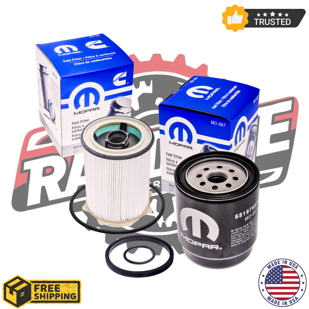 MOPAR OIL FUEL FILTER SET 68197867AB, 68157291AA (MO-867, MO-291) 6.7L CUMMINS FOR 2013-2018 DODGE RAM 2500-5500