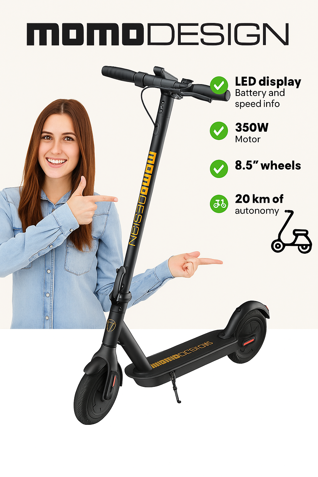 Monopattino Elettrico Momo Design Monaco 85