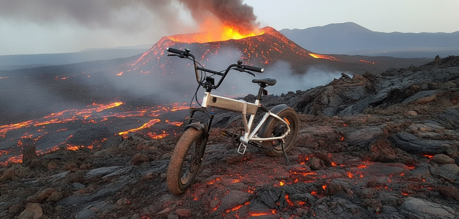 Bici Elettrica Pieghevole Fat Bike schiano