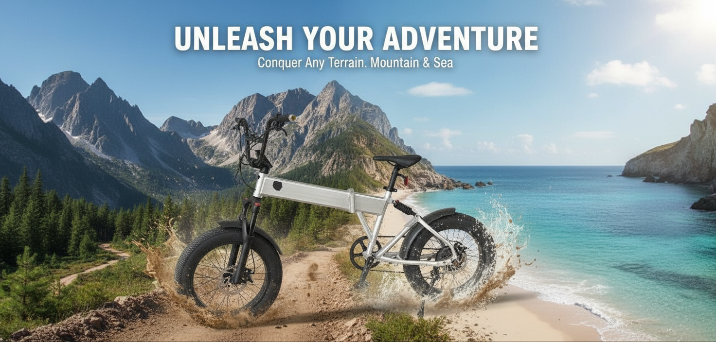 Bici Elettrica Pieghevole Fat Bike schiano