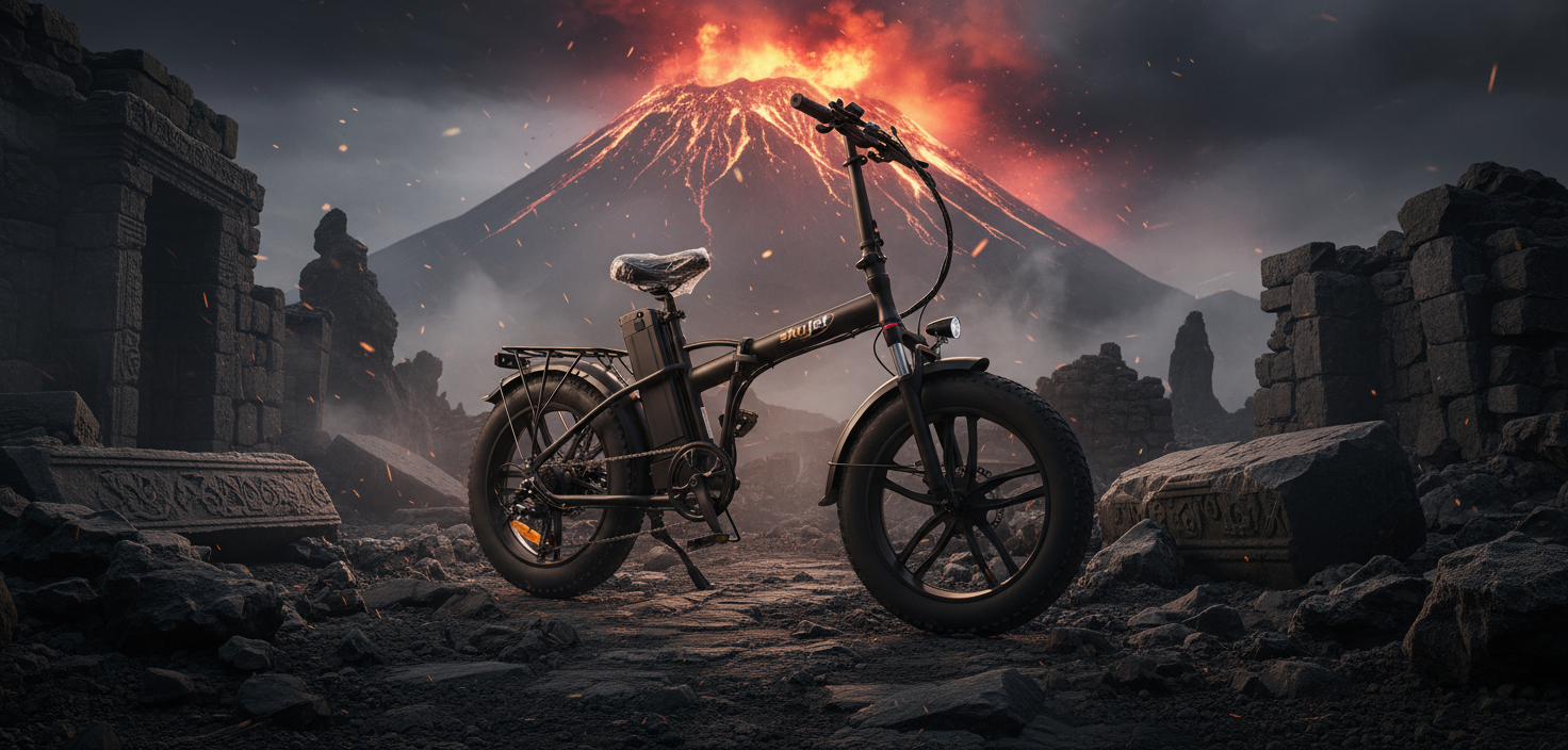 Bicicletta elettrica pieghevole Skyjet – Fat Bike da montagna