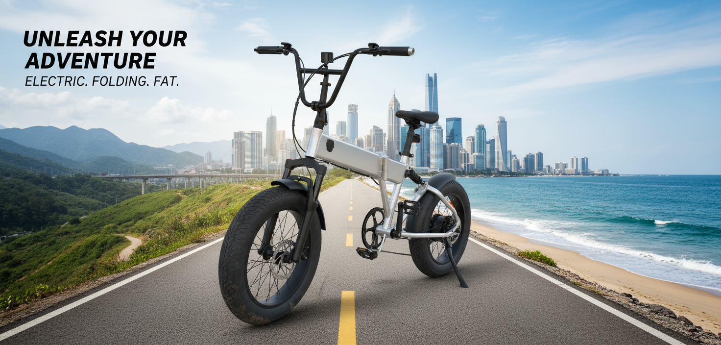 Bici Elettrica Pieghevole Fat Bike schiano
