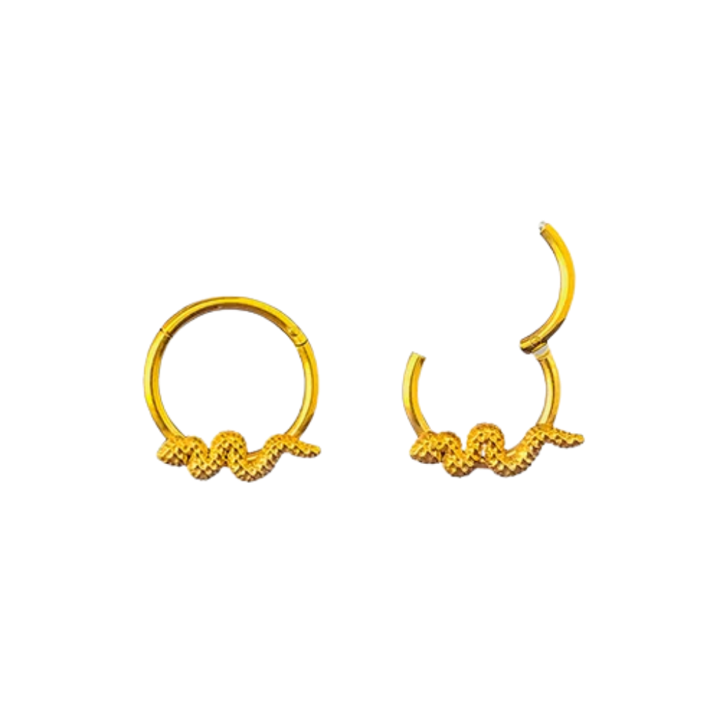 SEGMENTO CLICKER AÇO PVD GOLD COBRA 8MM
