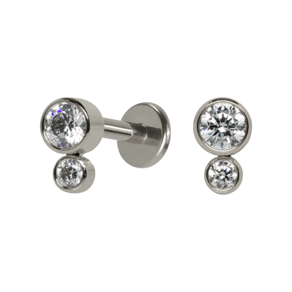 LABRET AÇO R/I 2 PEDRAS