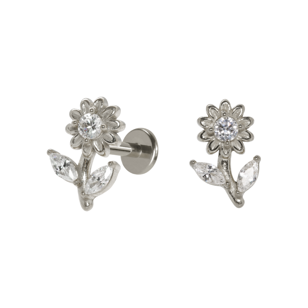 LABRET AÇO FLOR COMPLETA