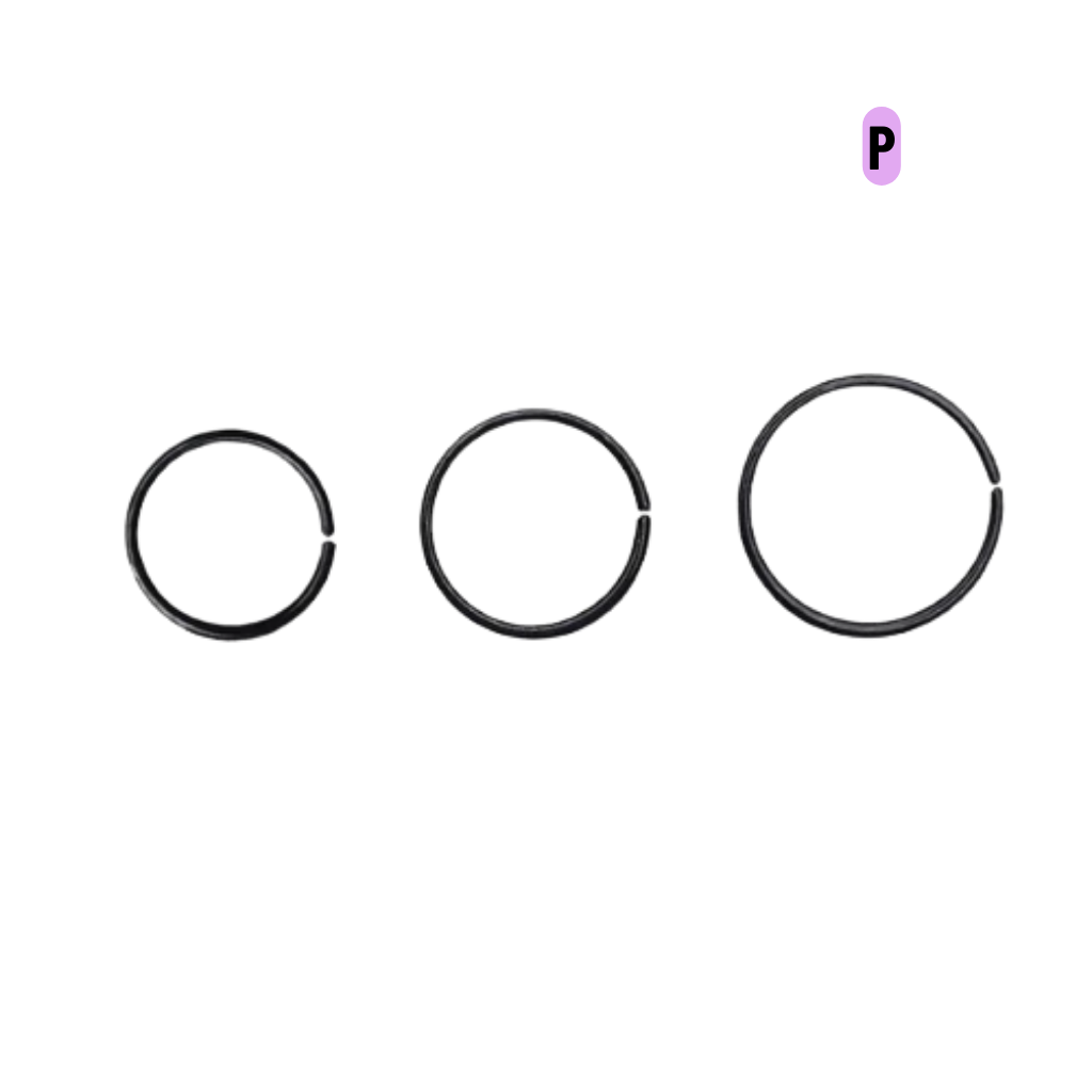 NOSTRIL ARGOLA BLACK - P