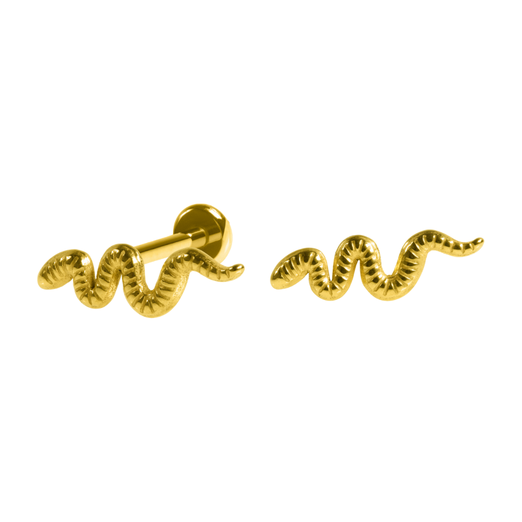 LABRET AÇO PVD GOLD R/I COBRA