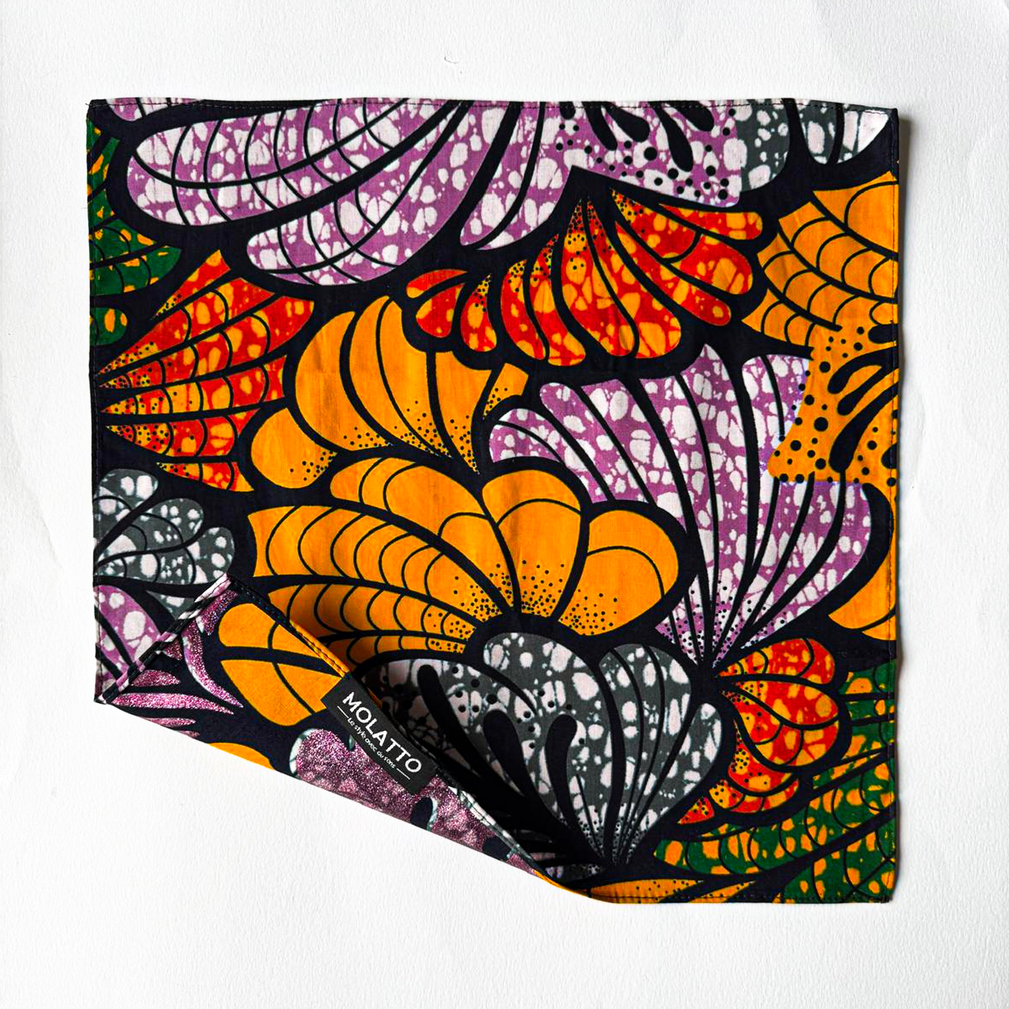 Pochette coton en Super Wax – L’élégance qui ose la couleur