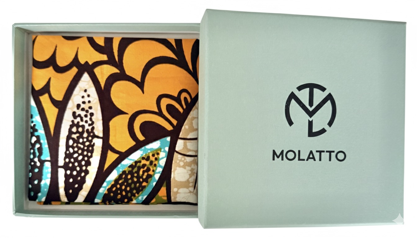 Pochette coton en Super Wax – L’élégance qui ose la couleur