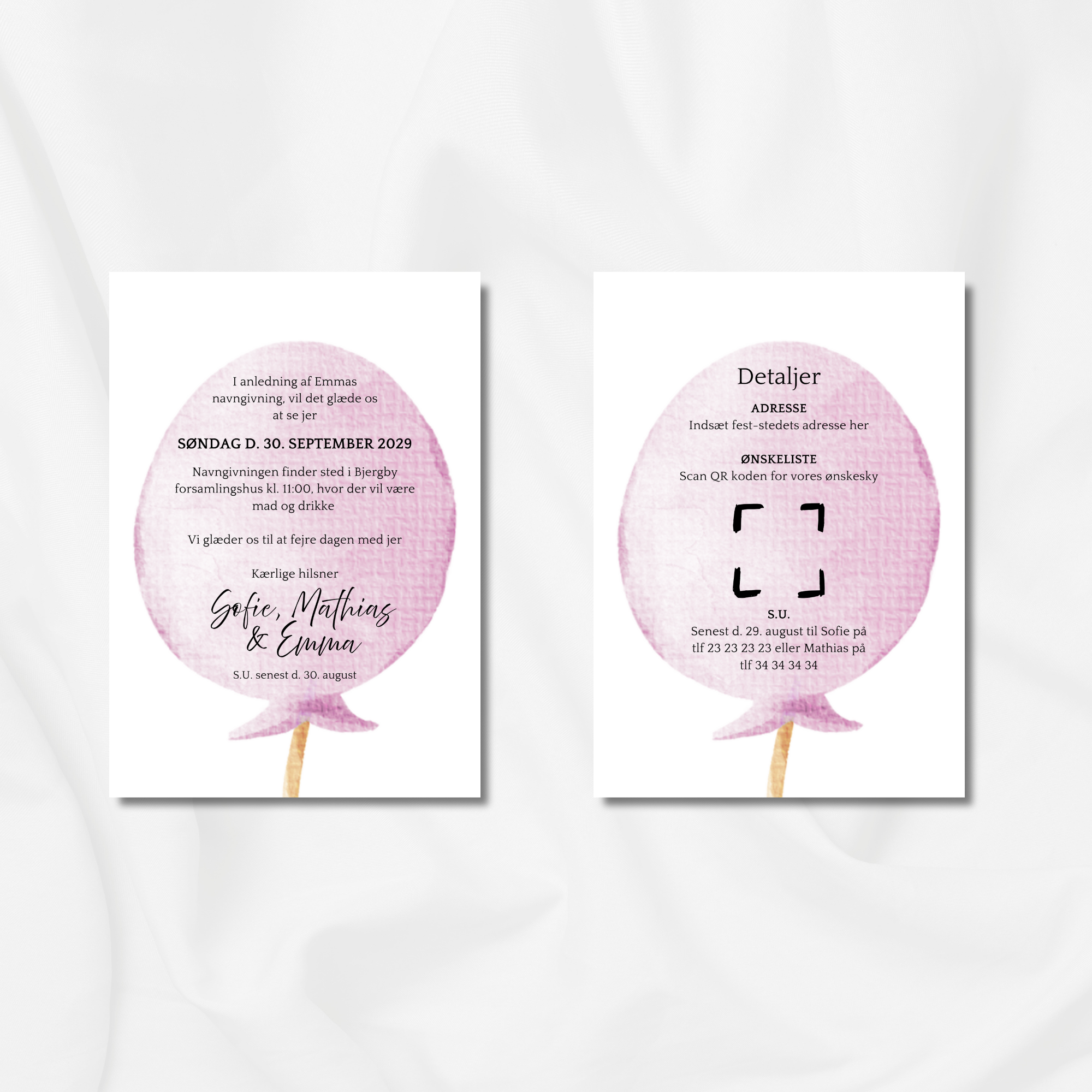 Lyserød ballon - Navngivning