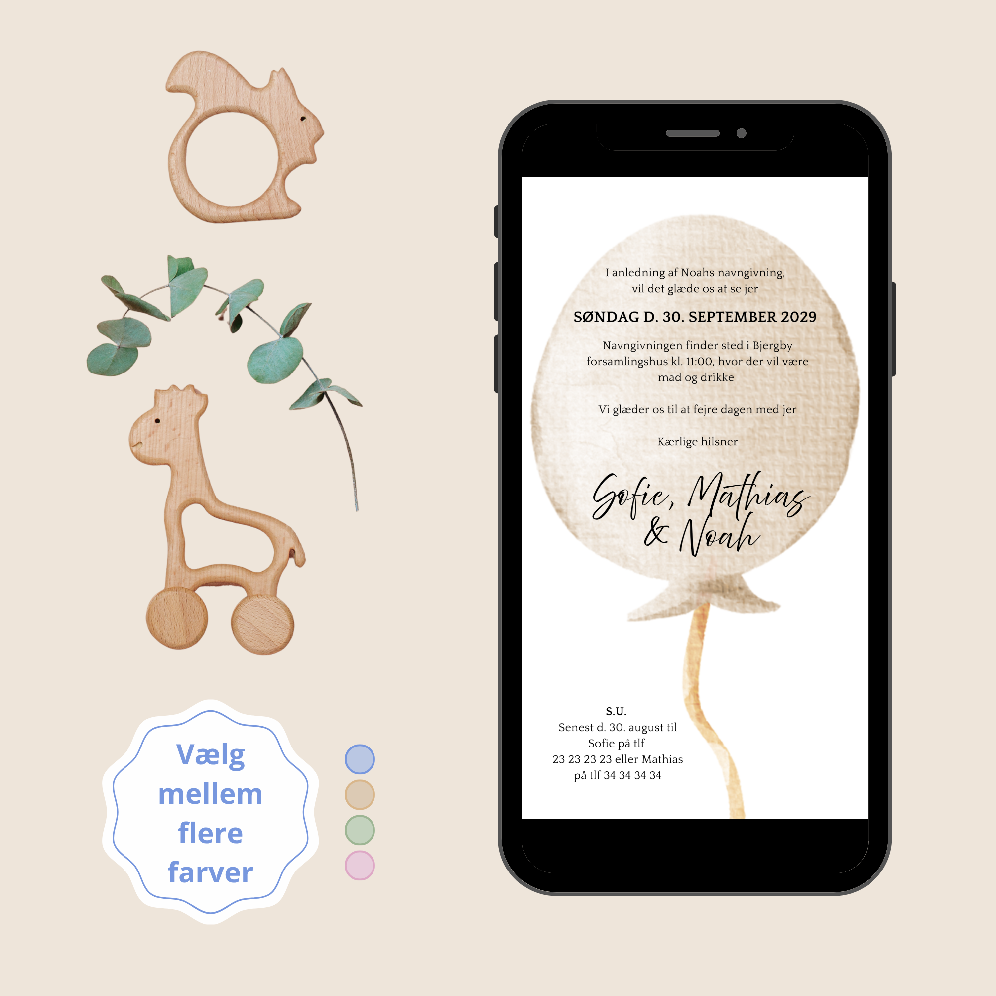 Beige ballon - Navngivning