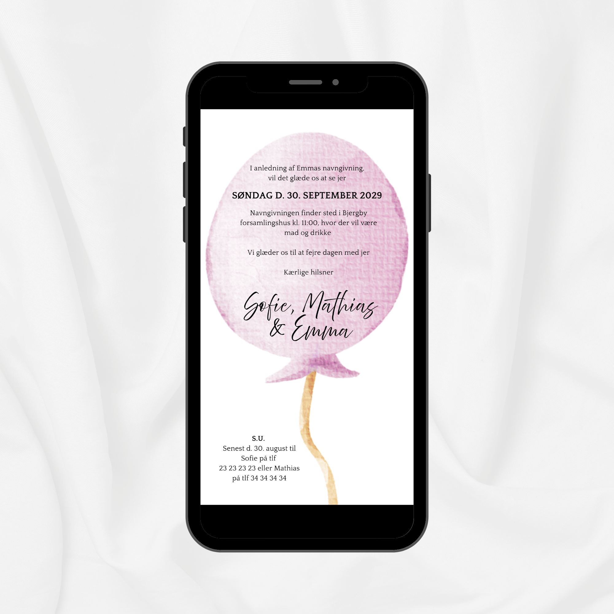 Lyserød ballon - Navngivning