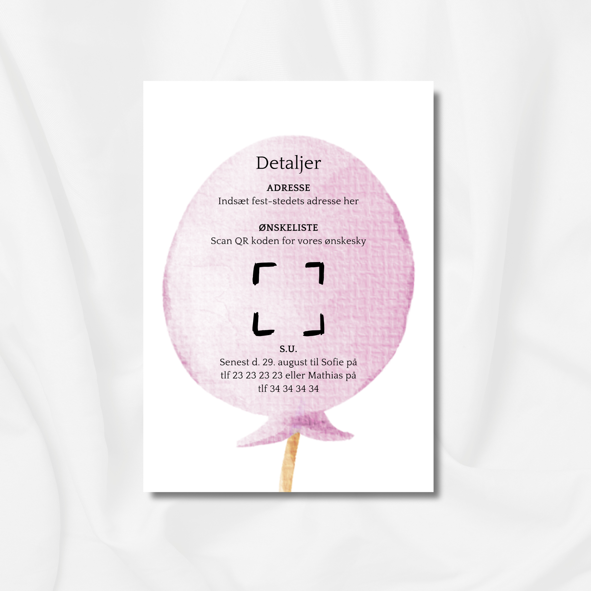 Lyserød ballon - Navngivning