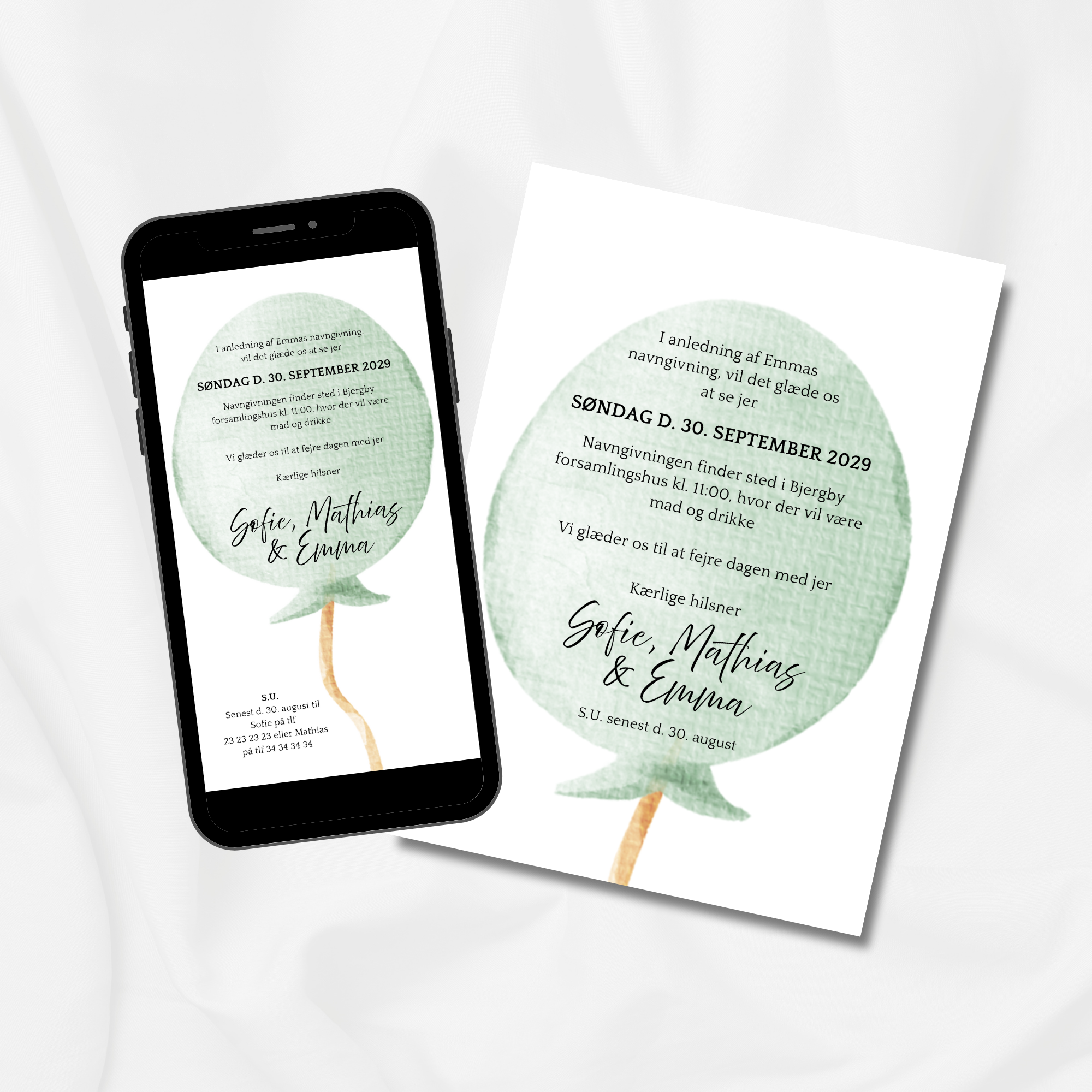 Grøn ballon - Pakke - Navngivning