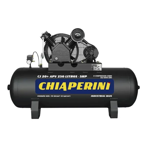 Compressor de ar alta pressão 20 pcm 250 litros - Chiaperini CJ 20+ APV 250L