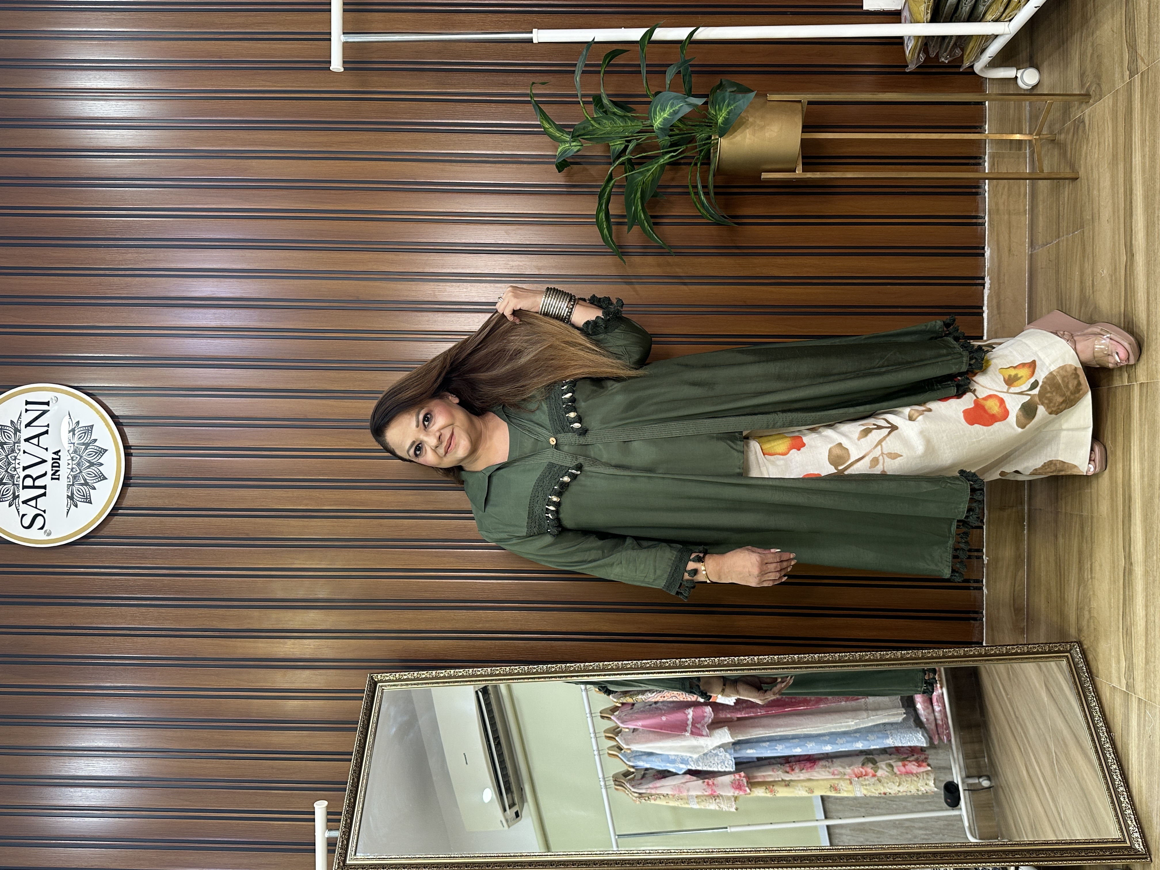 Olive Green Three piece co-ord set