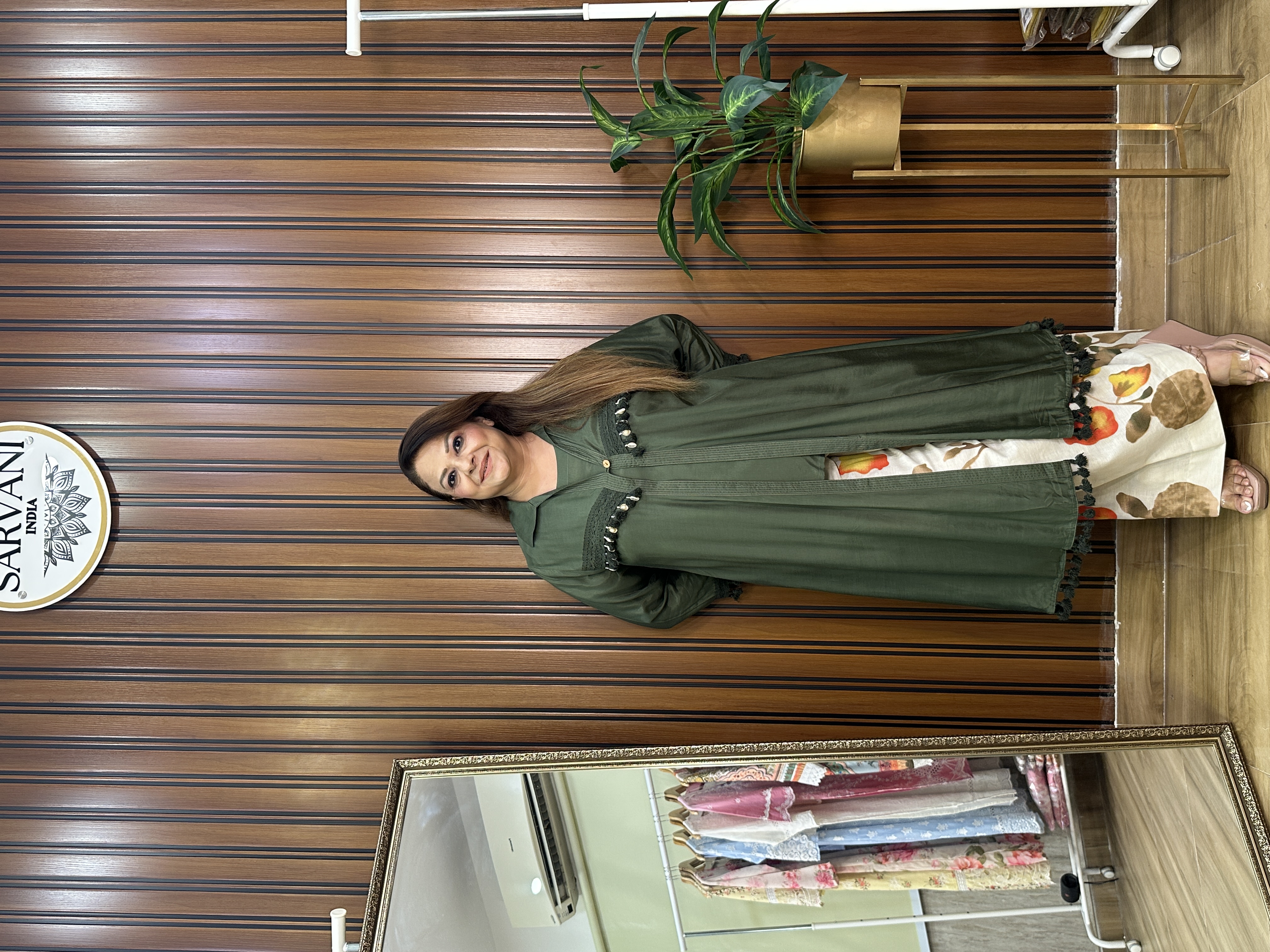 Olive Green Three piece co-ord set