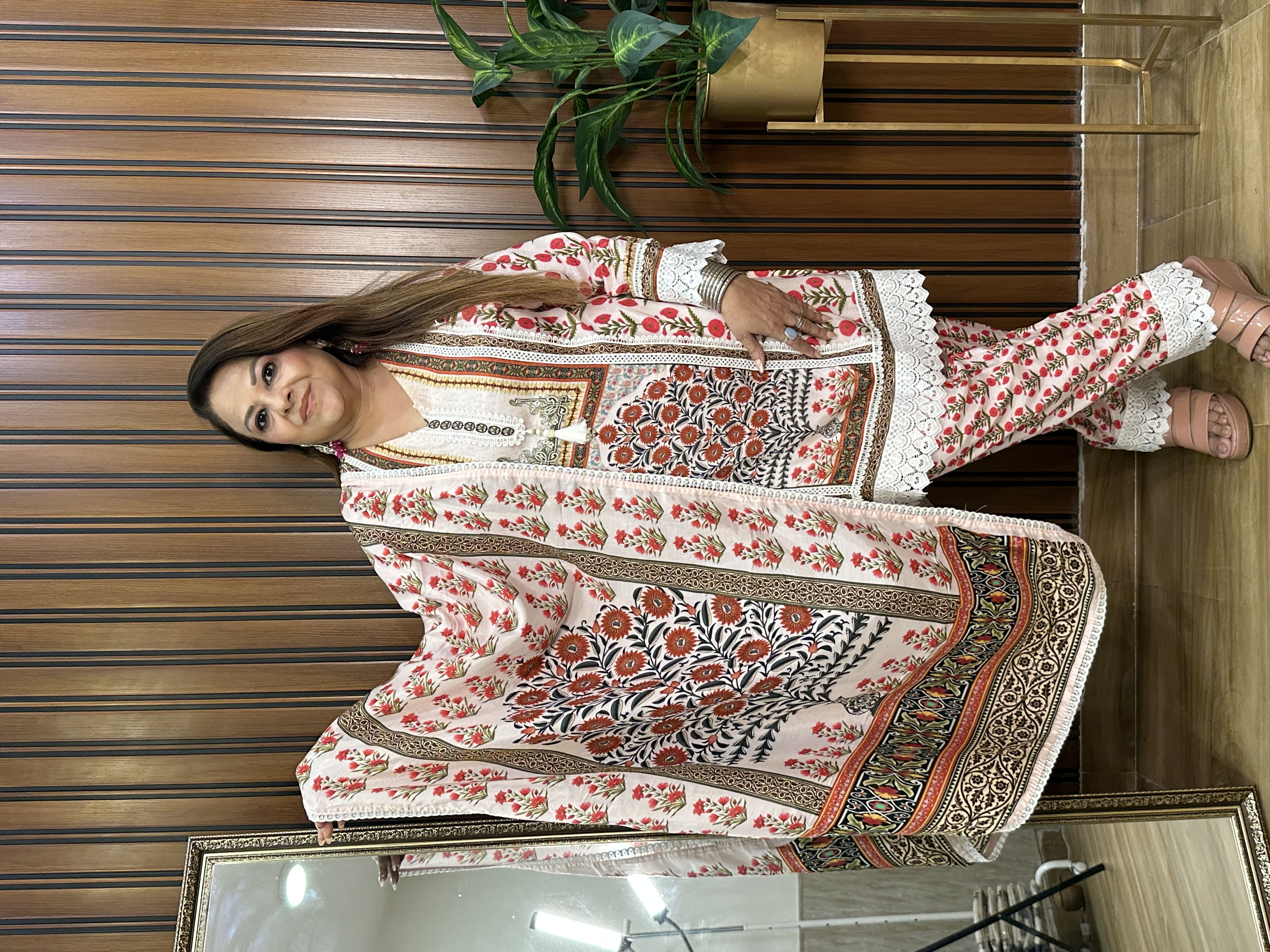 Floral Printed three piece dupatta set