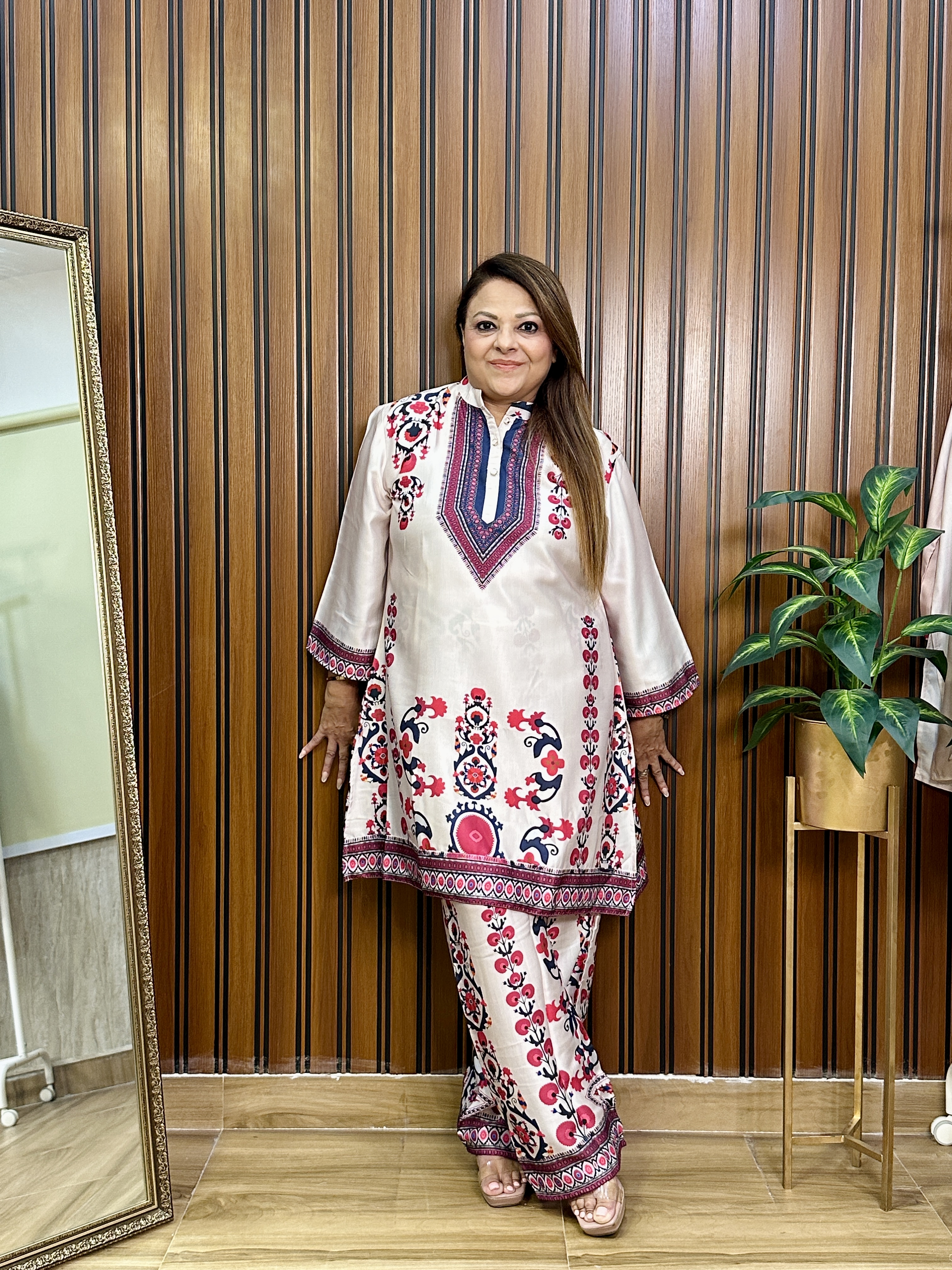 Purple Floral printed co-ord