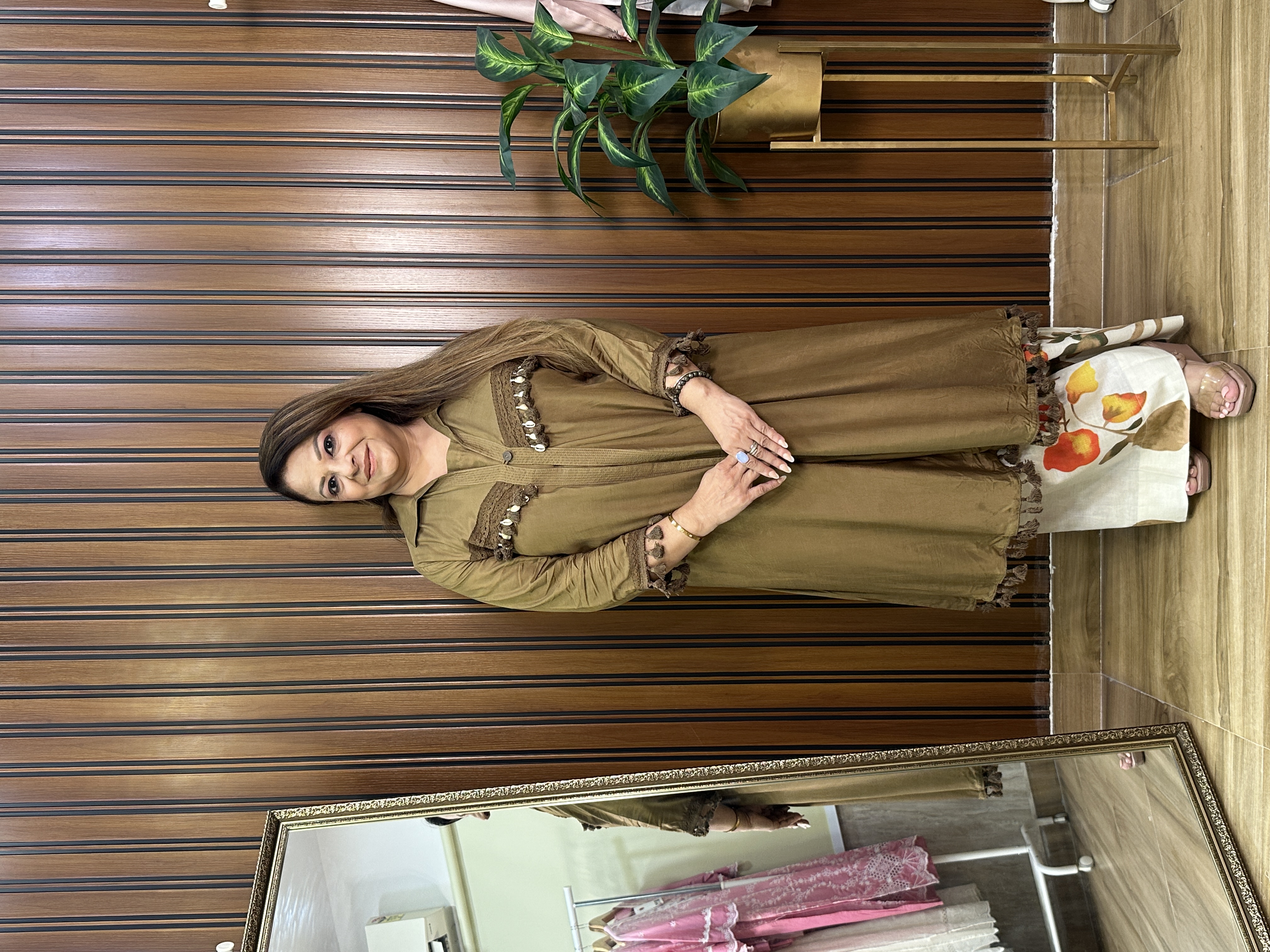 Brown three piece co-ord set