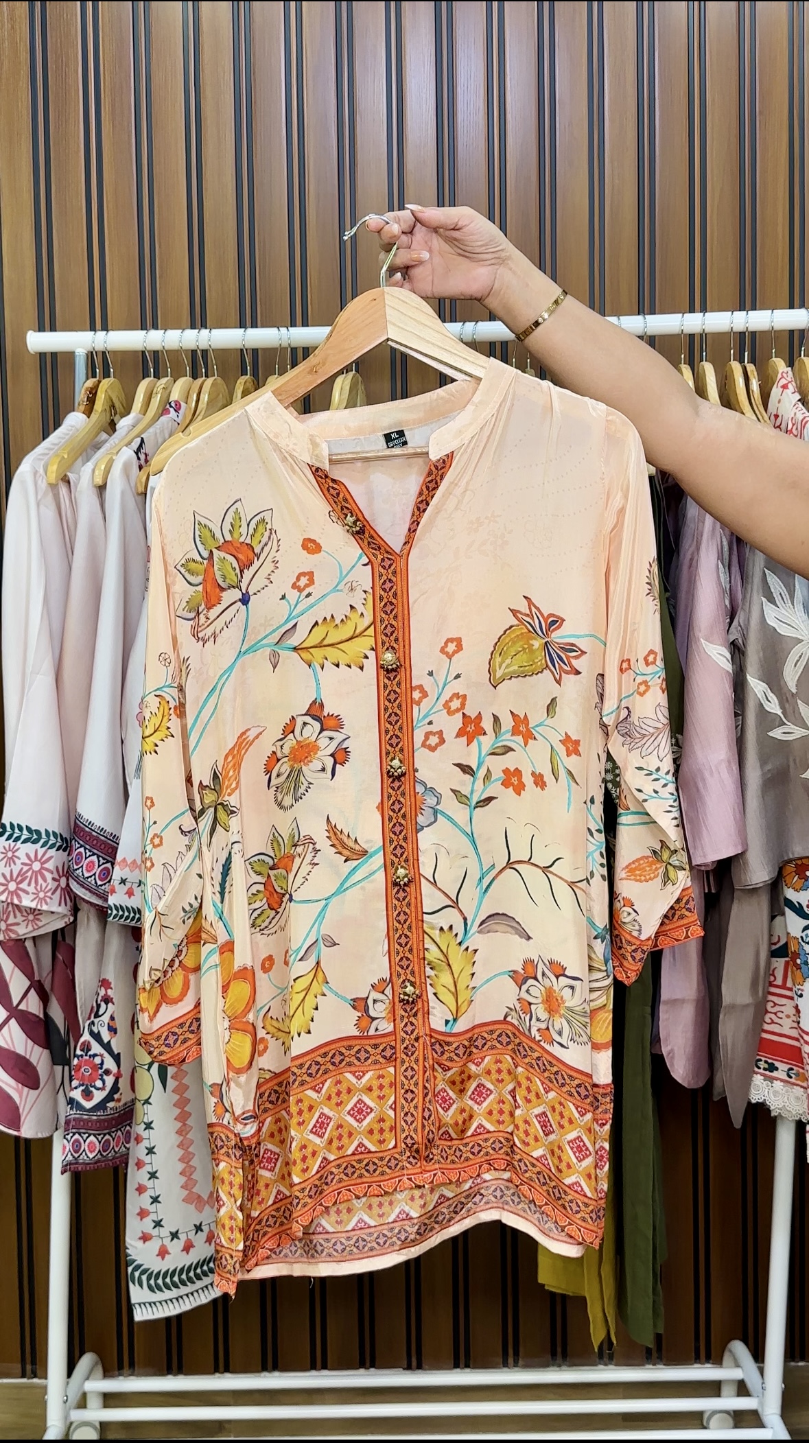 Orange Floral Printed co-ord