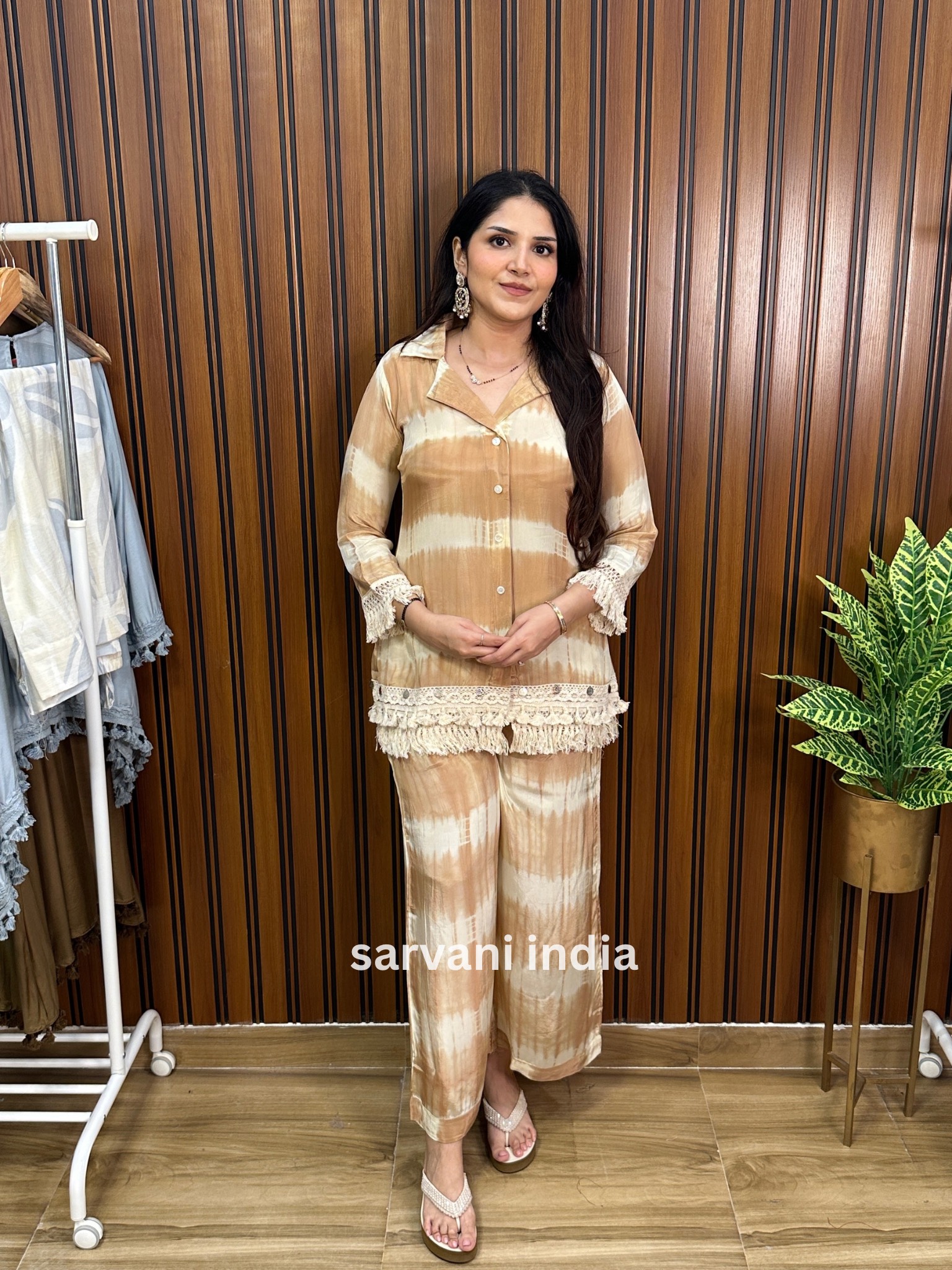 Beige tie-dye co ord  Set