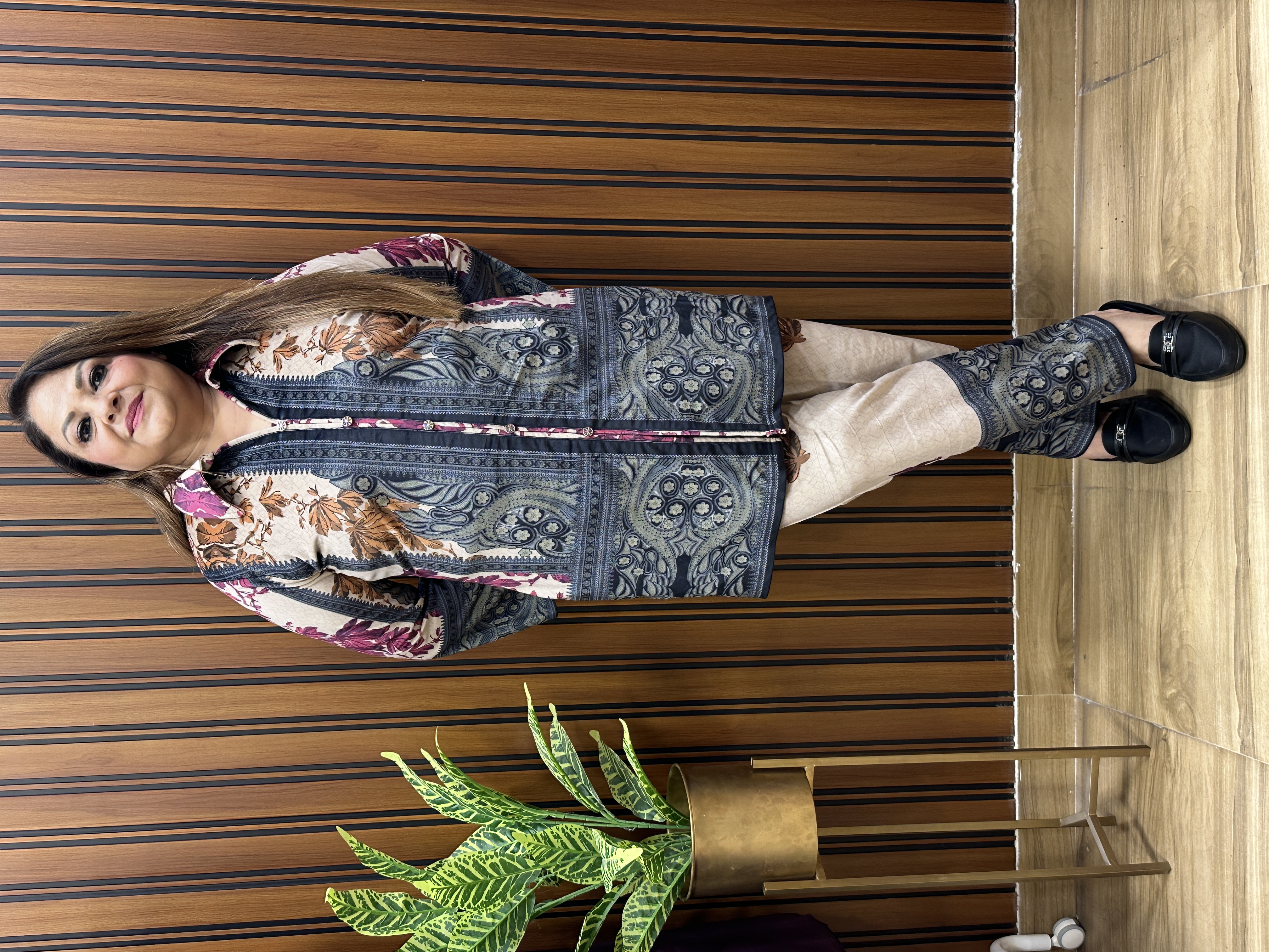 Royal Printed Winter co ord Set