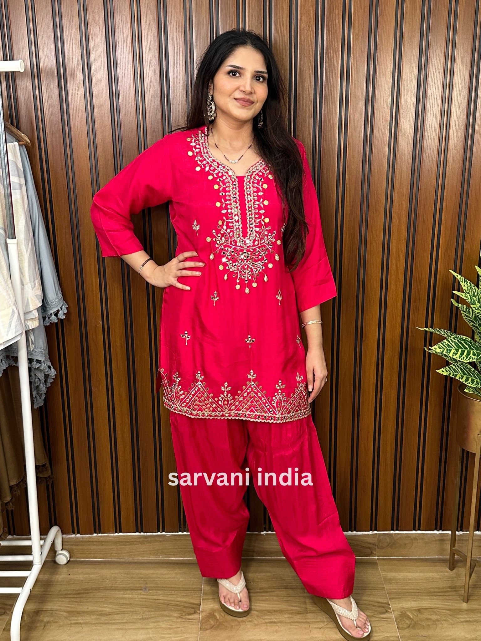Pink Farsi salwar co ord