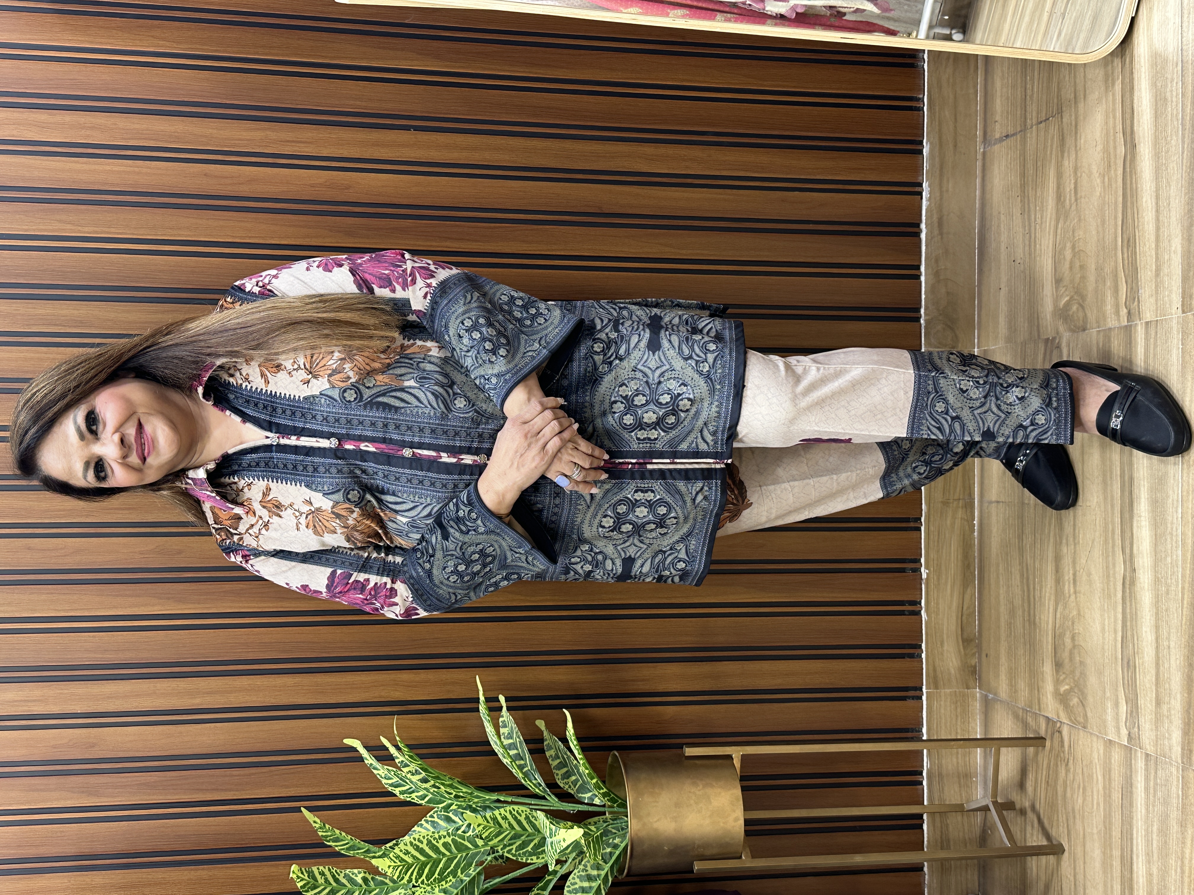 Royal Printed Winter co ord Set