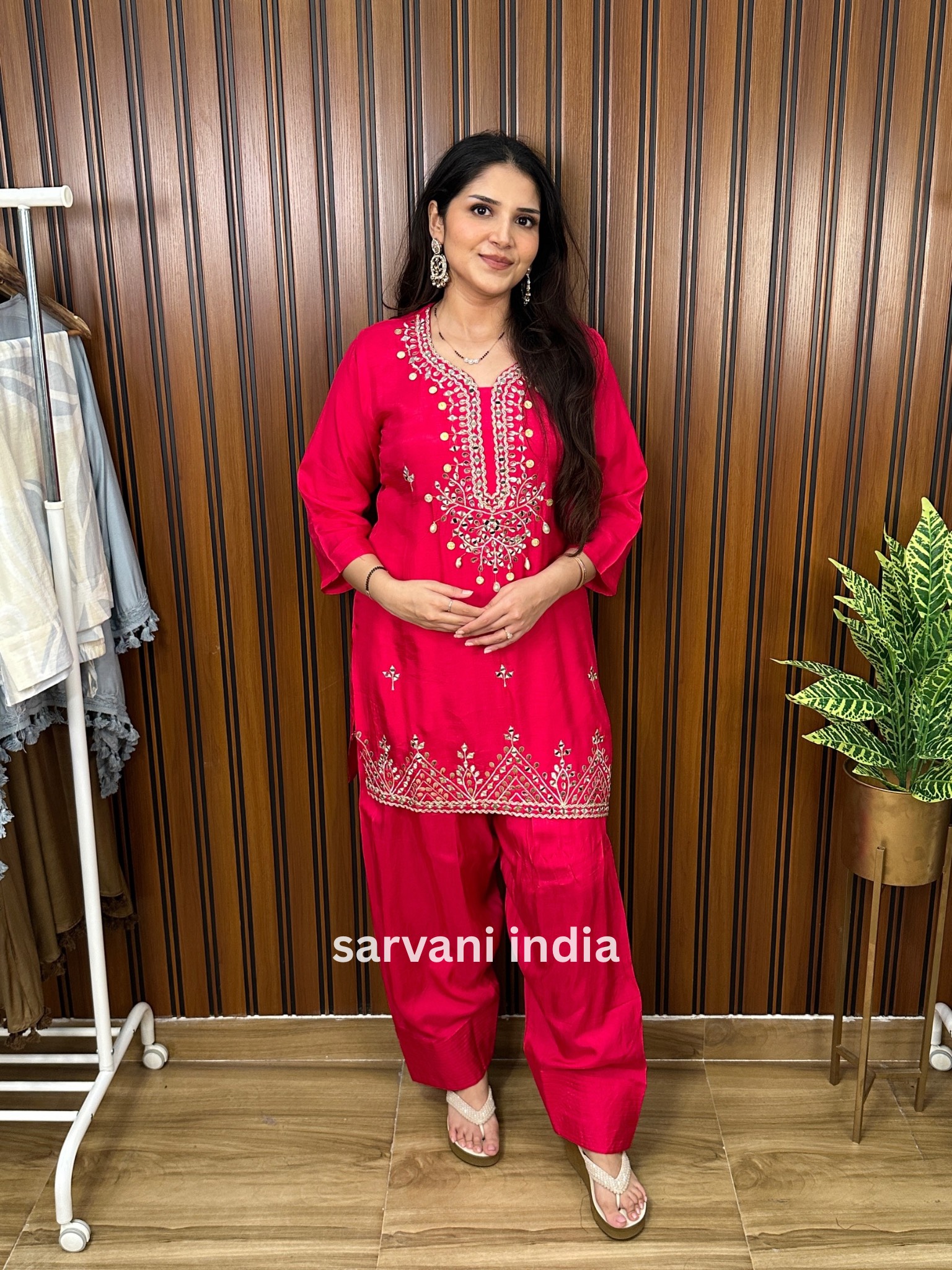 Pink Farsi salwar co ord