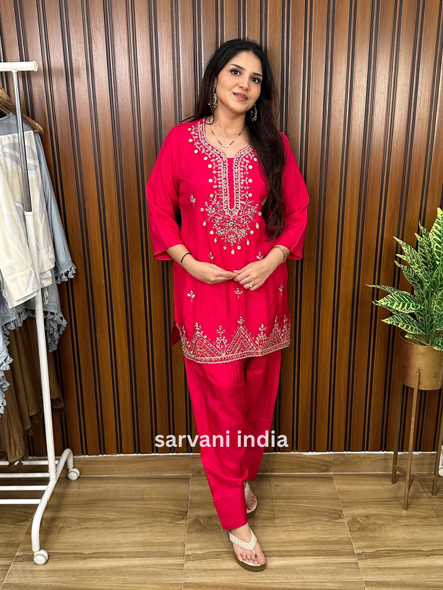 Pink Farsi salwar co ord
