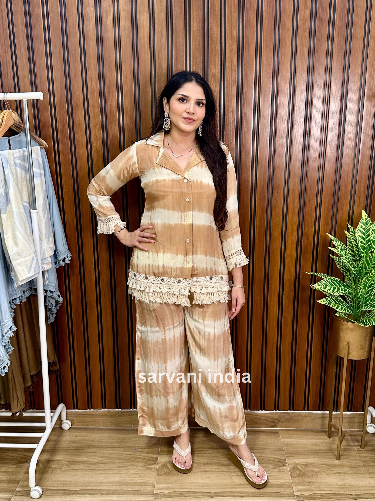 Beige tie-dye co ord Set