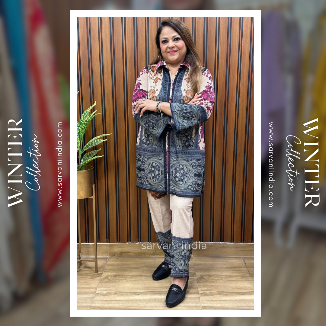 Royal Printed Winter co ord Set