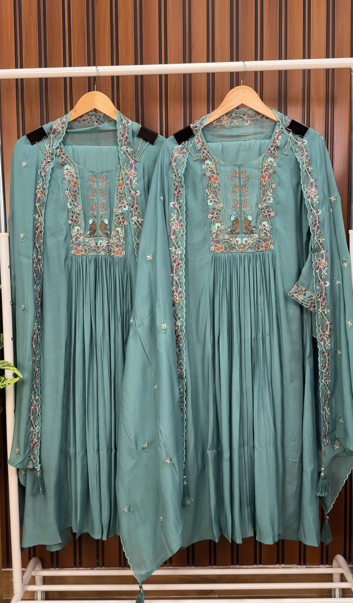 Teal Ethnic three piece set