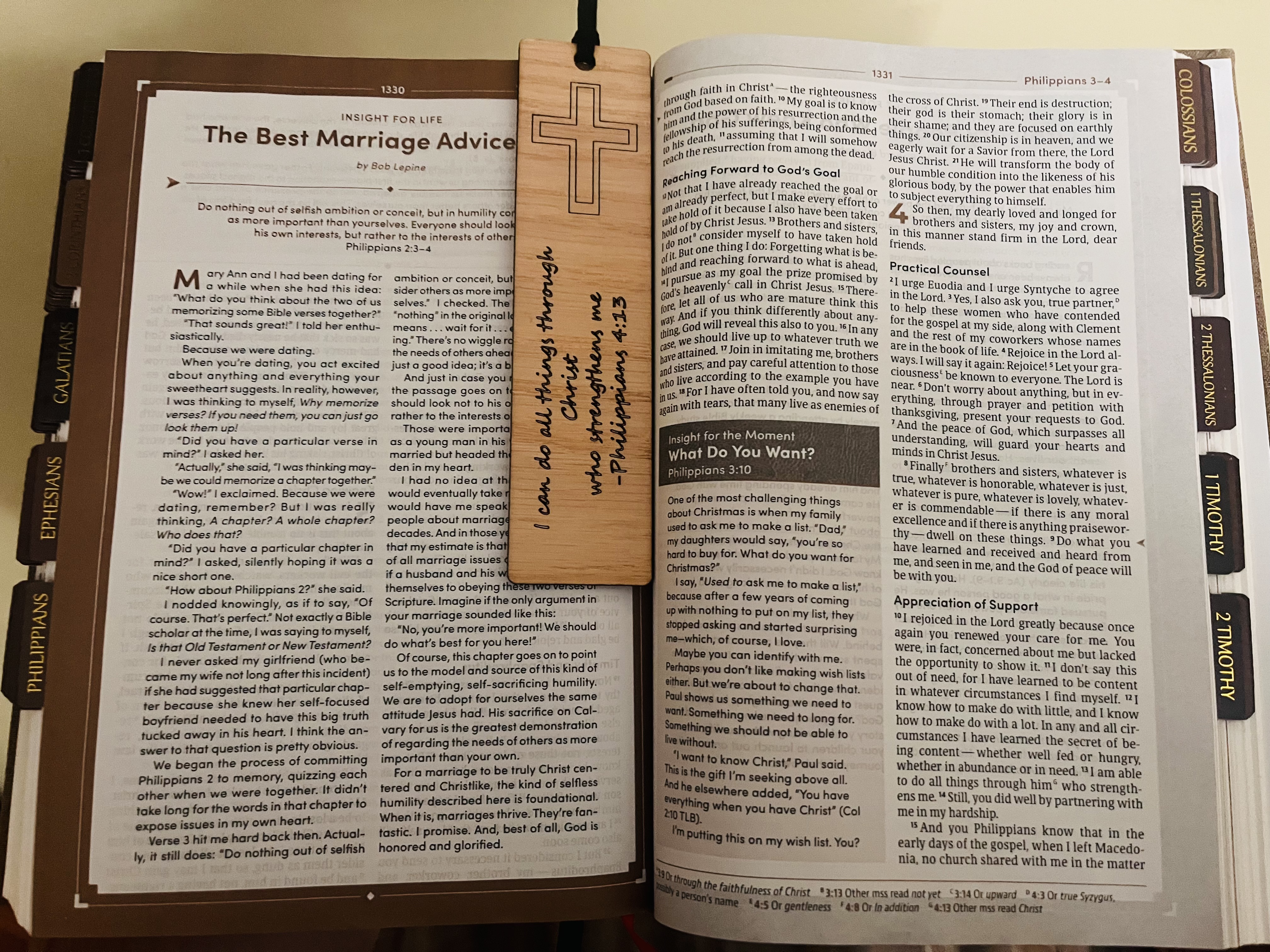 Custom Scripture Cross Bookmark