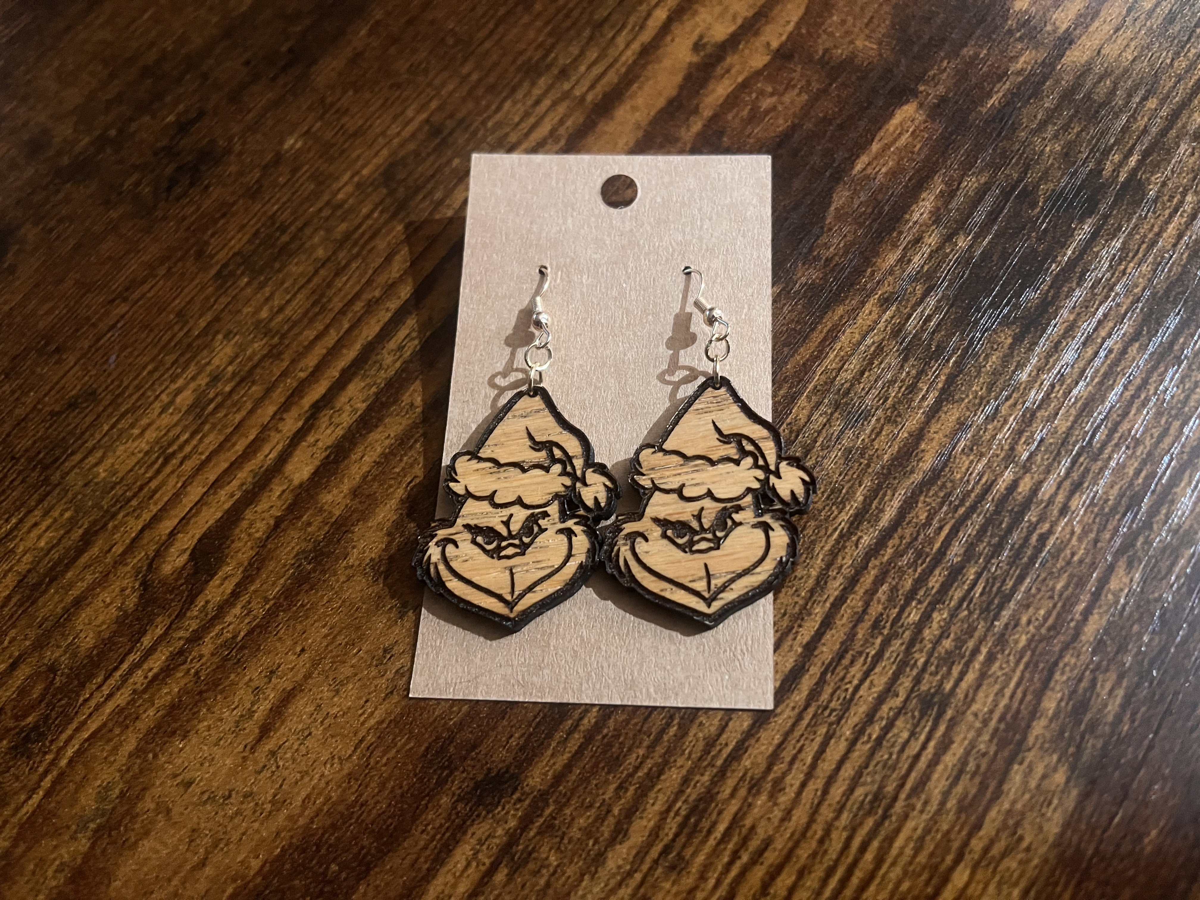 Grinch Wooden Earrings
