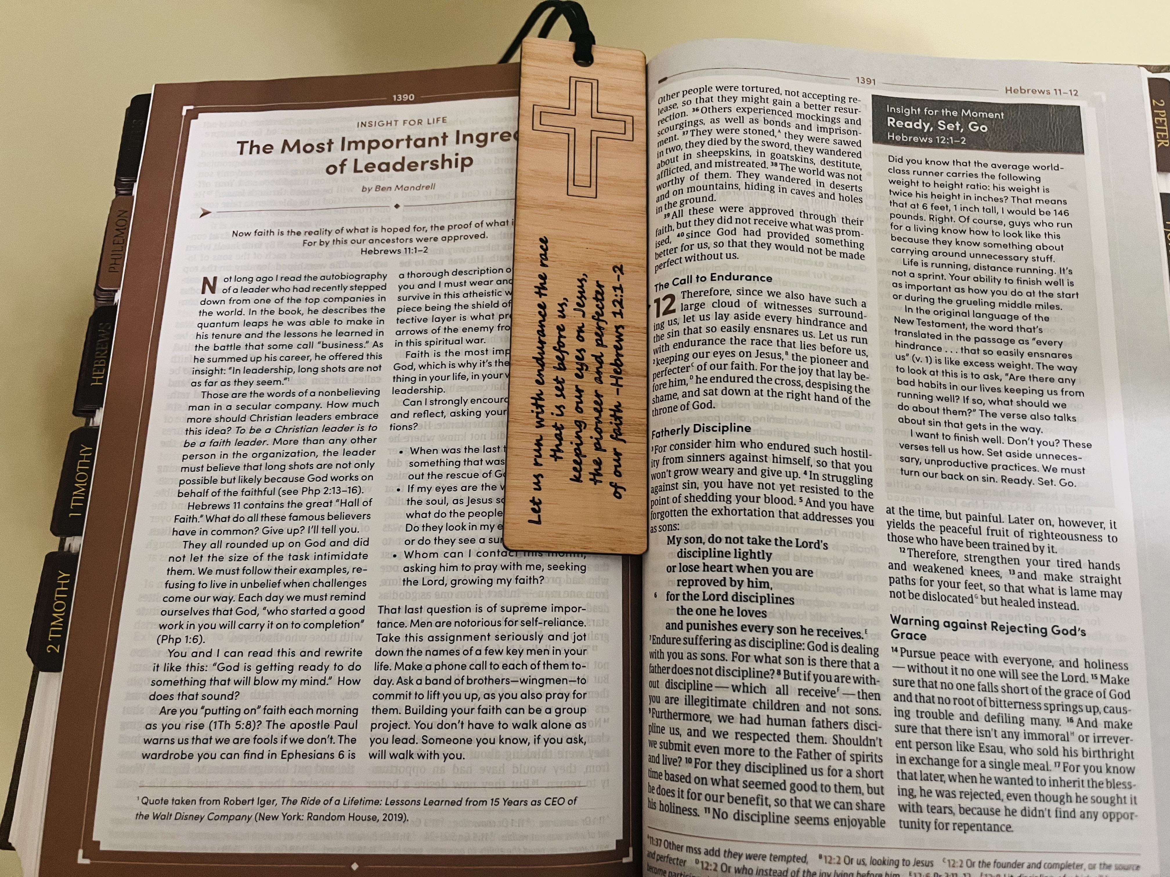 Custom Scripture Cross Bookmark