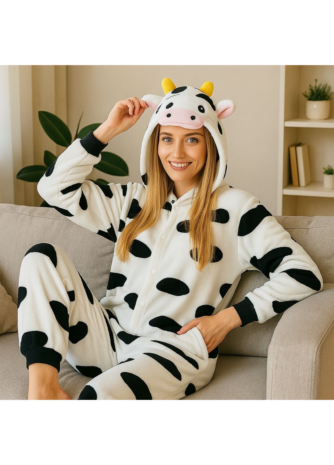 Disfraz de vaca enterizo