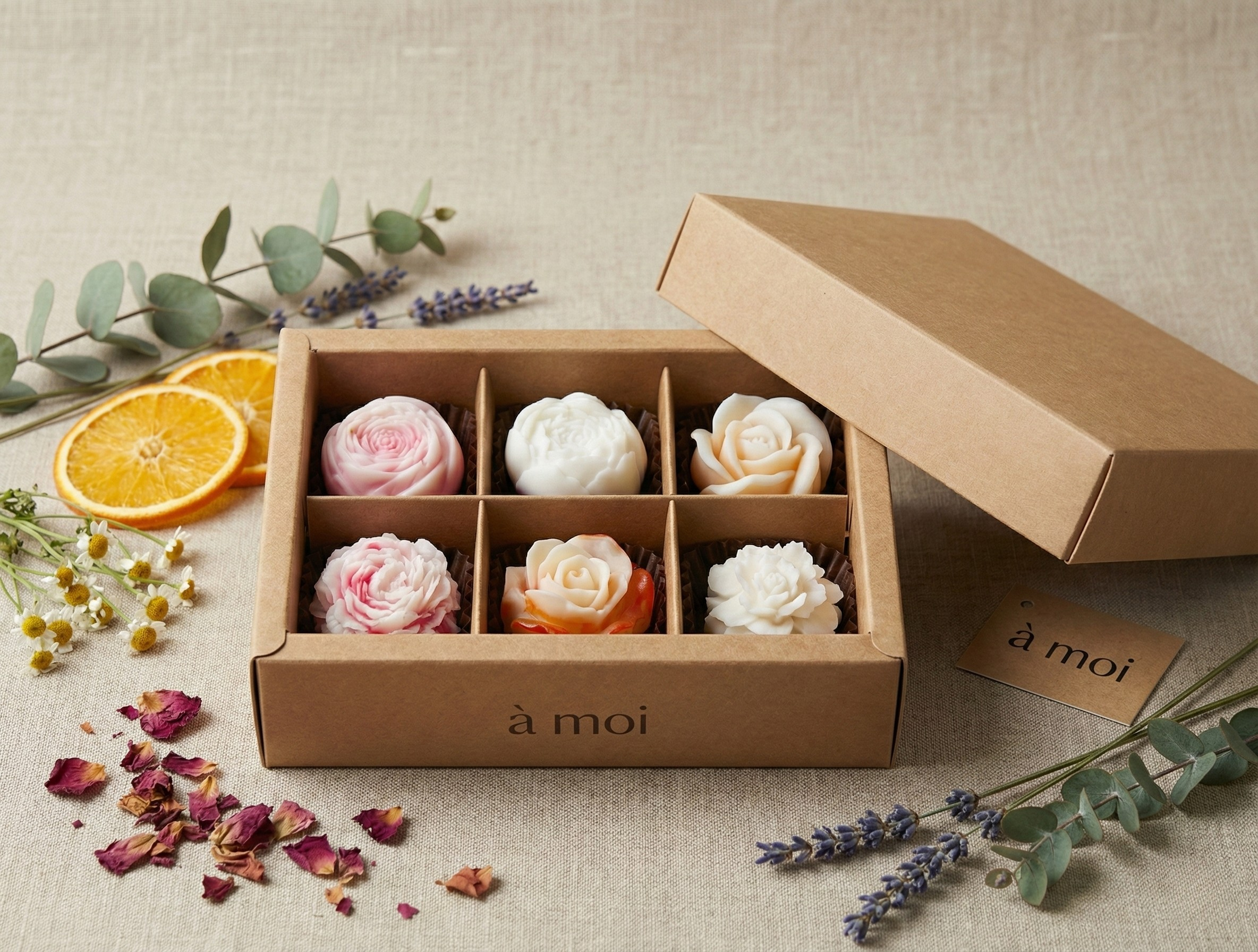 Mini Floral Soap Collection — Set of 6