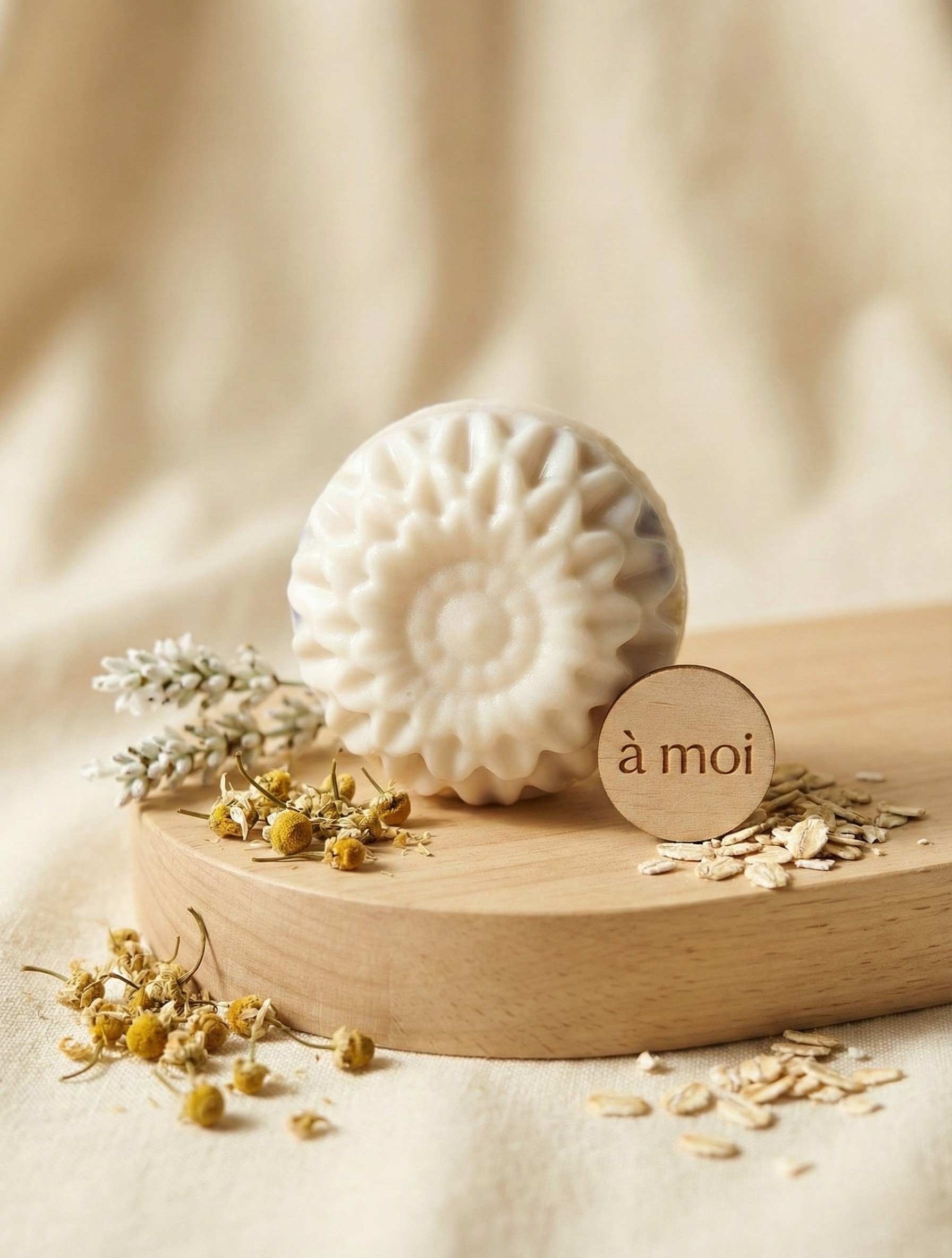 Handcrafted Floral Soap Bar (Vanilla)