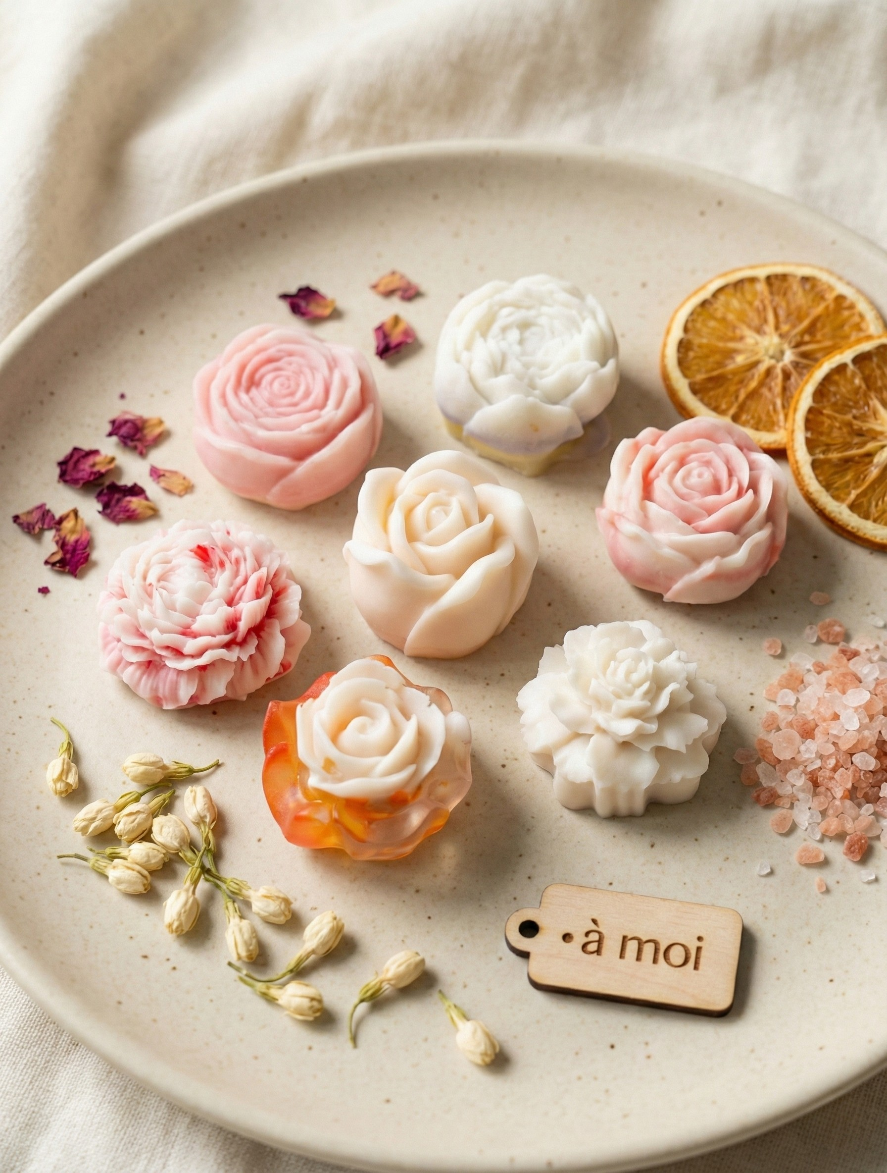 Mini Floral Soap Collection — Set of 6