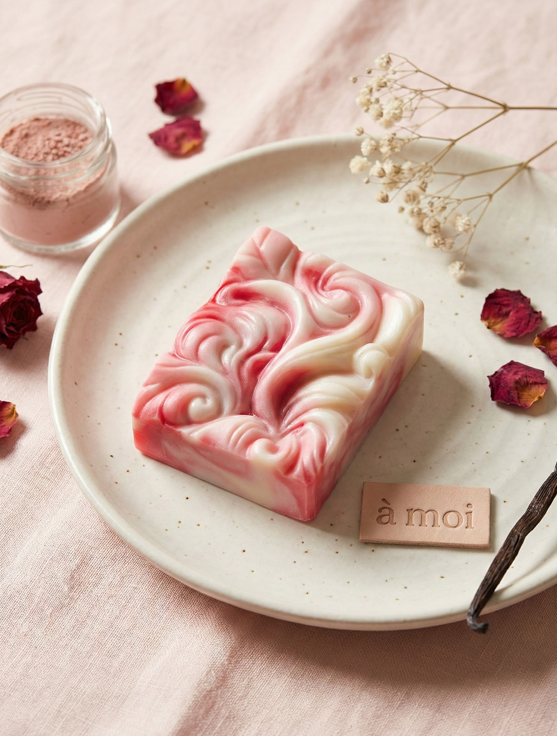 Artisan Swirl Soap Bar (Rose)