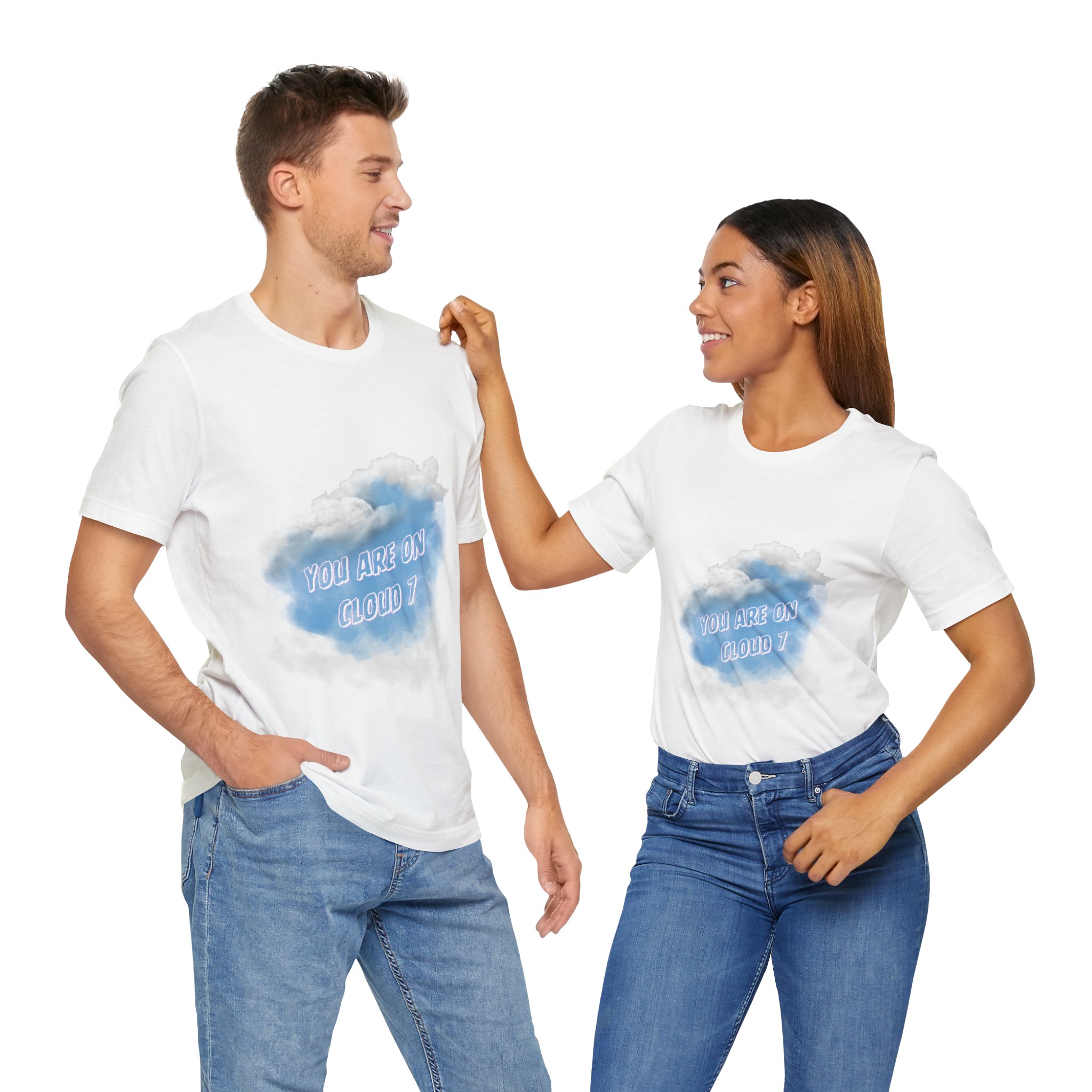 Spiritual T-shirt with positive affirmation "You are on cloud 7"