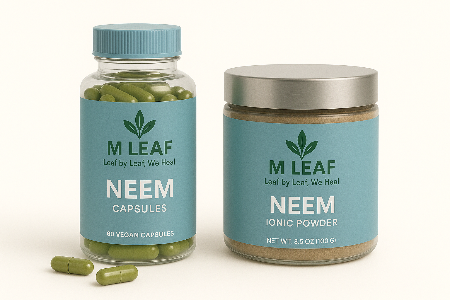 Neem Capsules and Neem Ionic Powder