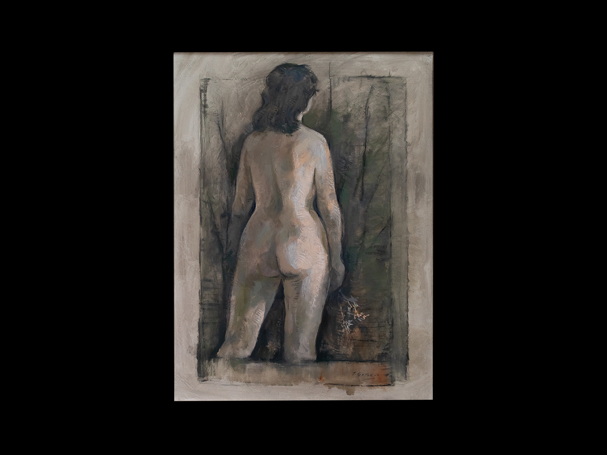 Mujer desnuda de espalda