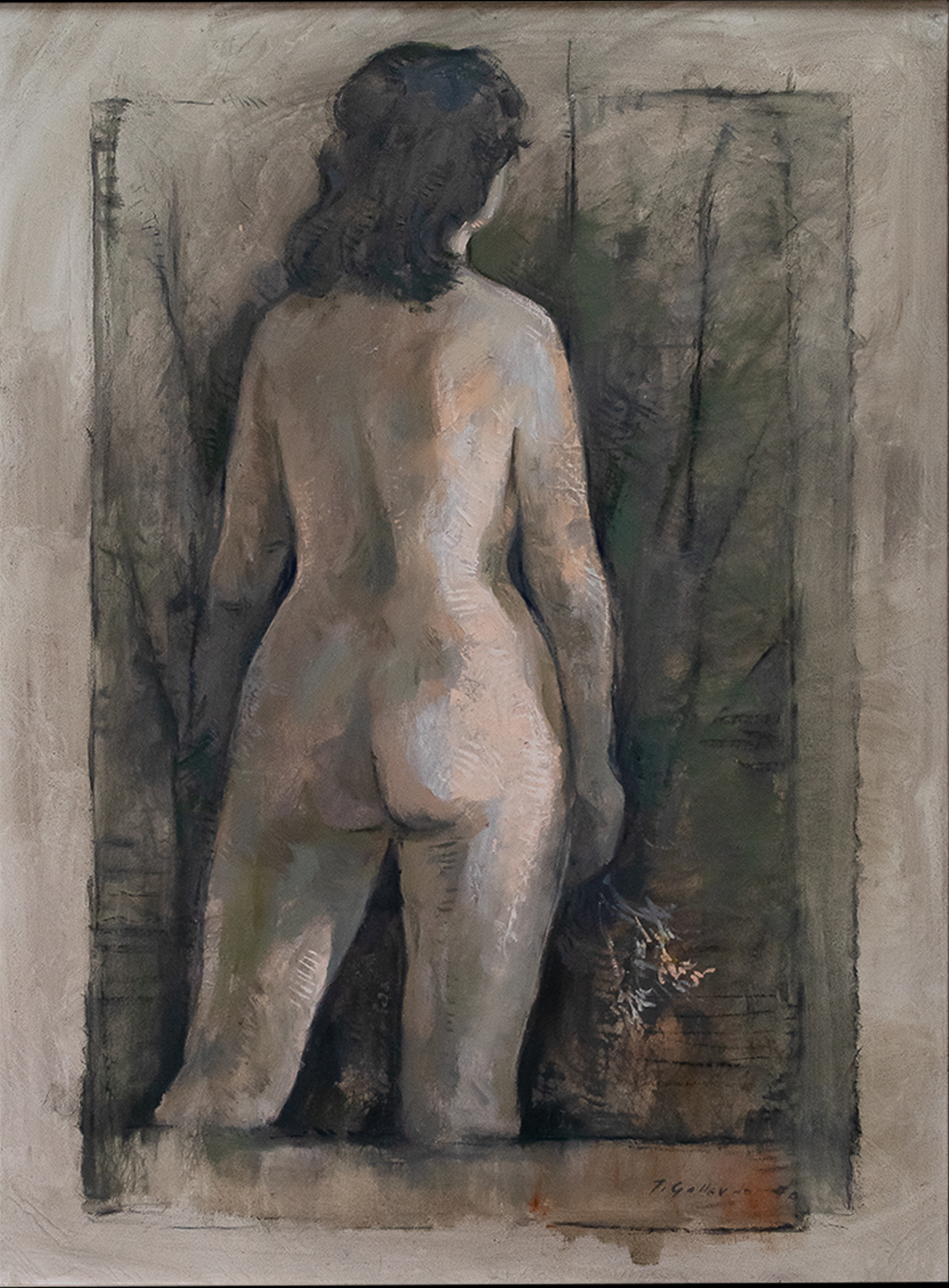 Mujer desnuda de espalda