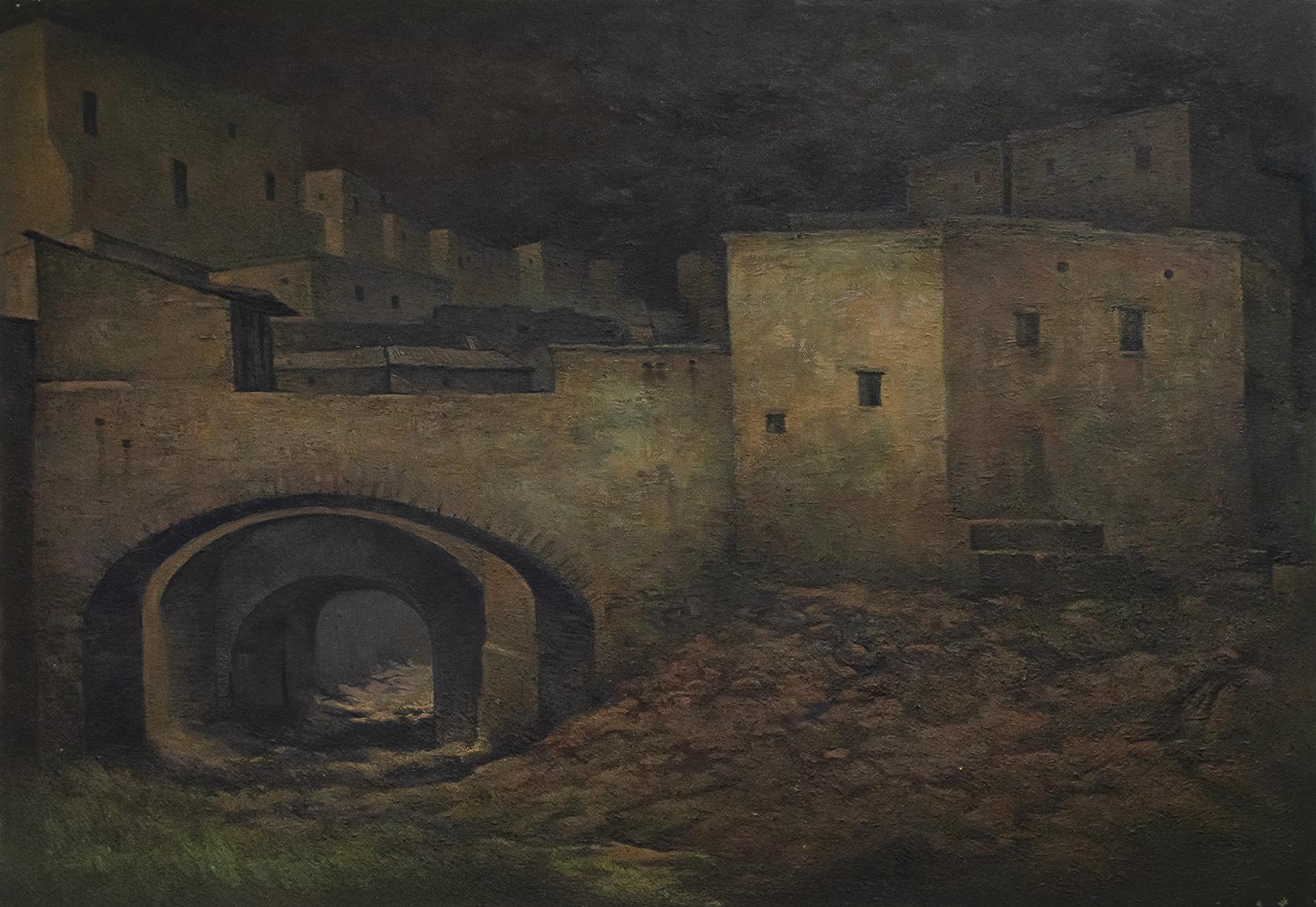 Río entre casas