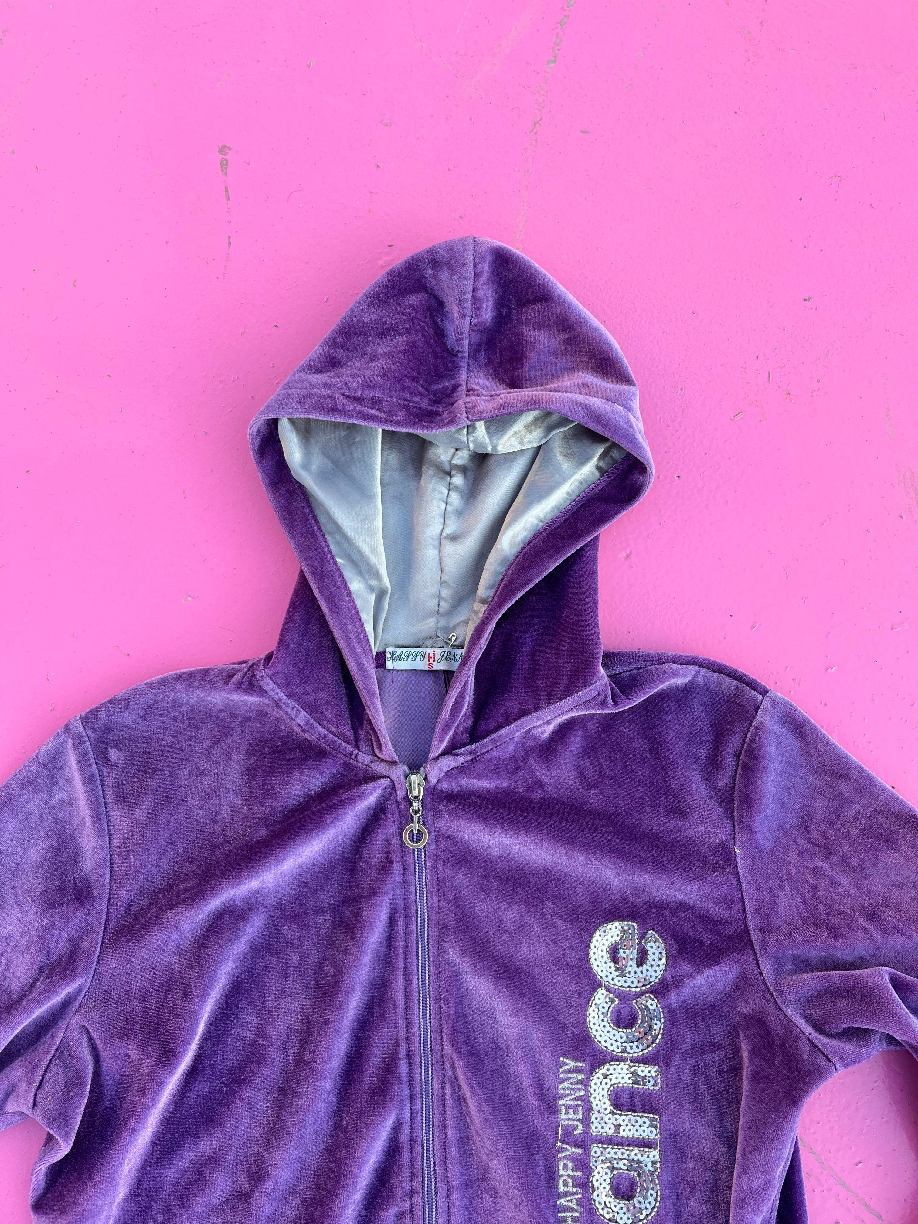 Campera Y2K Terciopelo Violeta